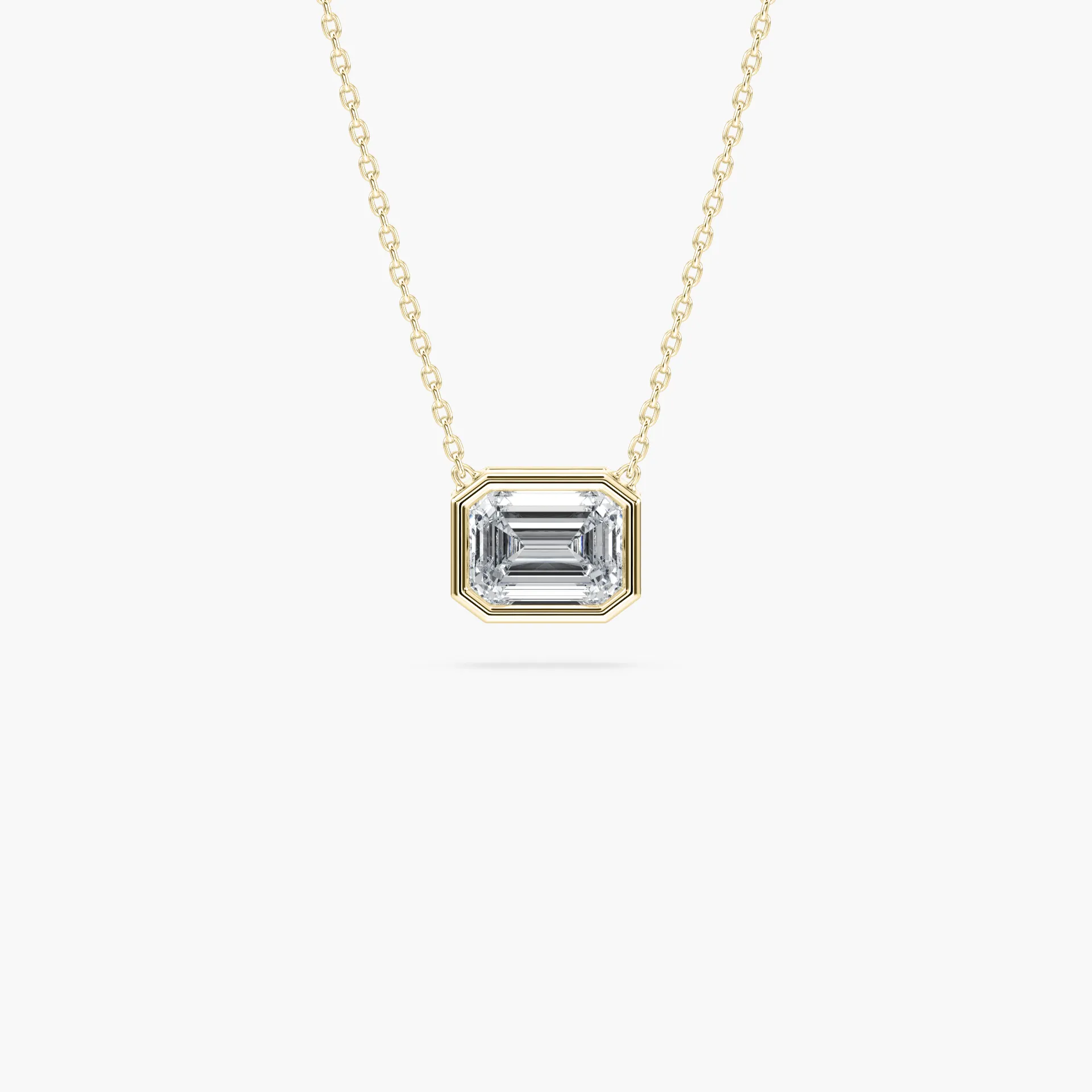 1 Carat Emerald Diamond Solitaire Pendant