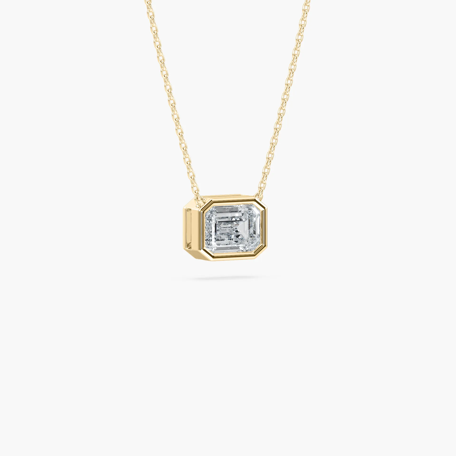 1 Carat Emerald Diamond Solitaire Pendant