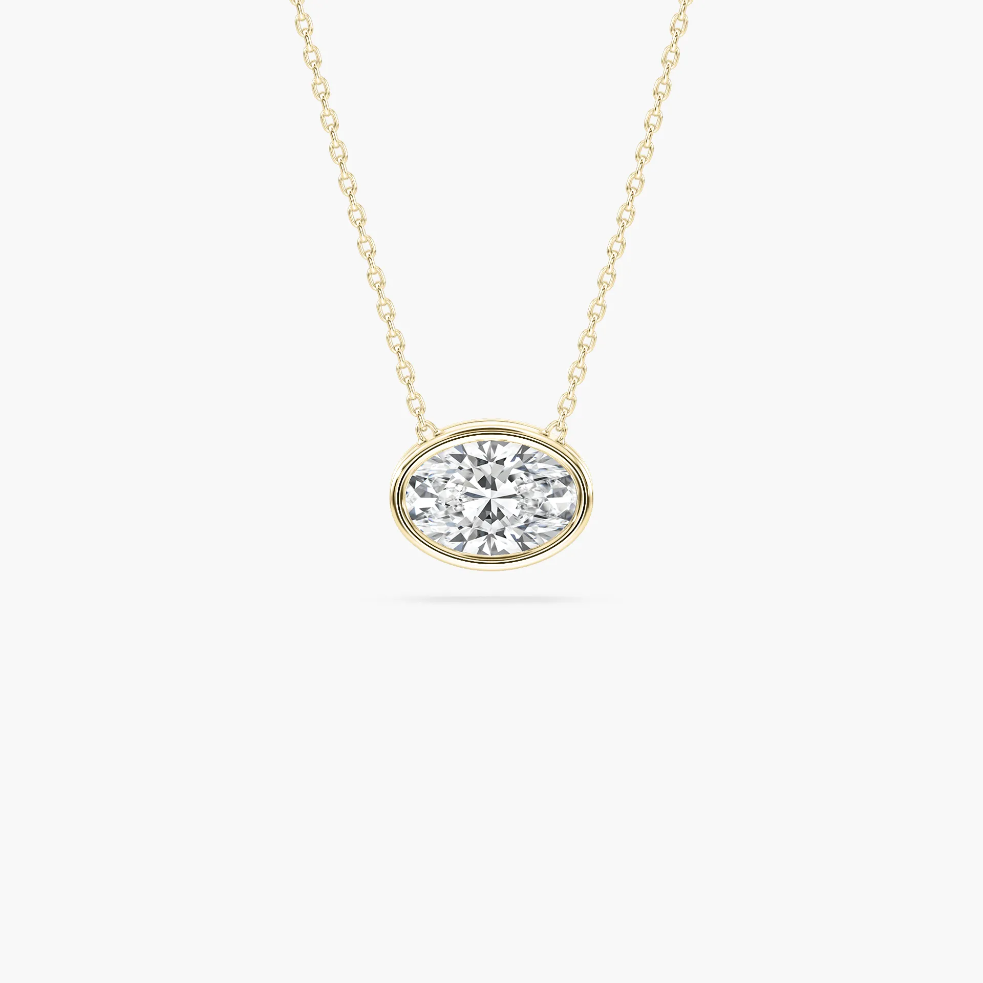 1 Carat Oval Diamond Solitaire Pendant