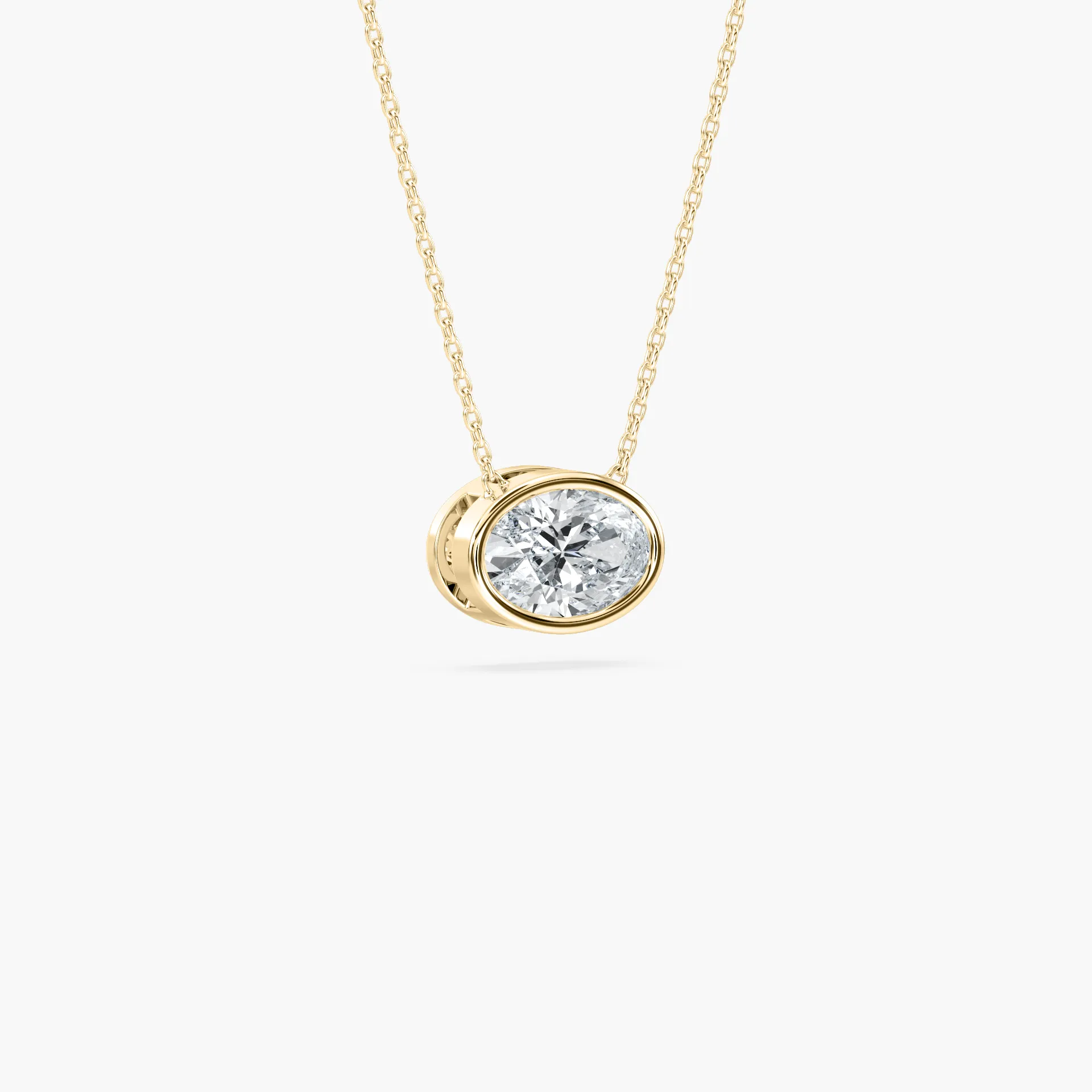 1 Carat Oval Diamond Solitaire Pendant