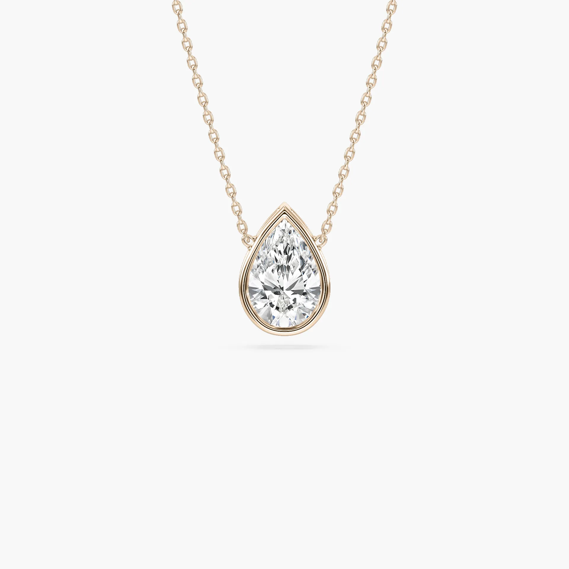1 Carat Pear Diamond Solitaire Pendant
