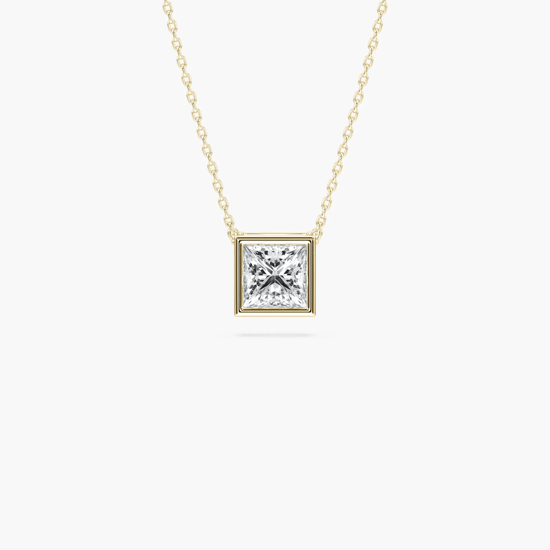 1 Carat Princess Diamond Solitaire Pendant