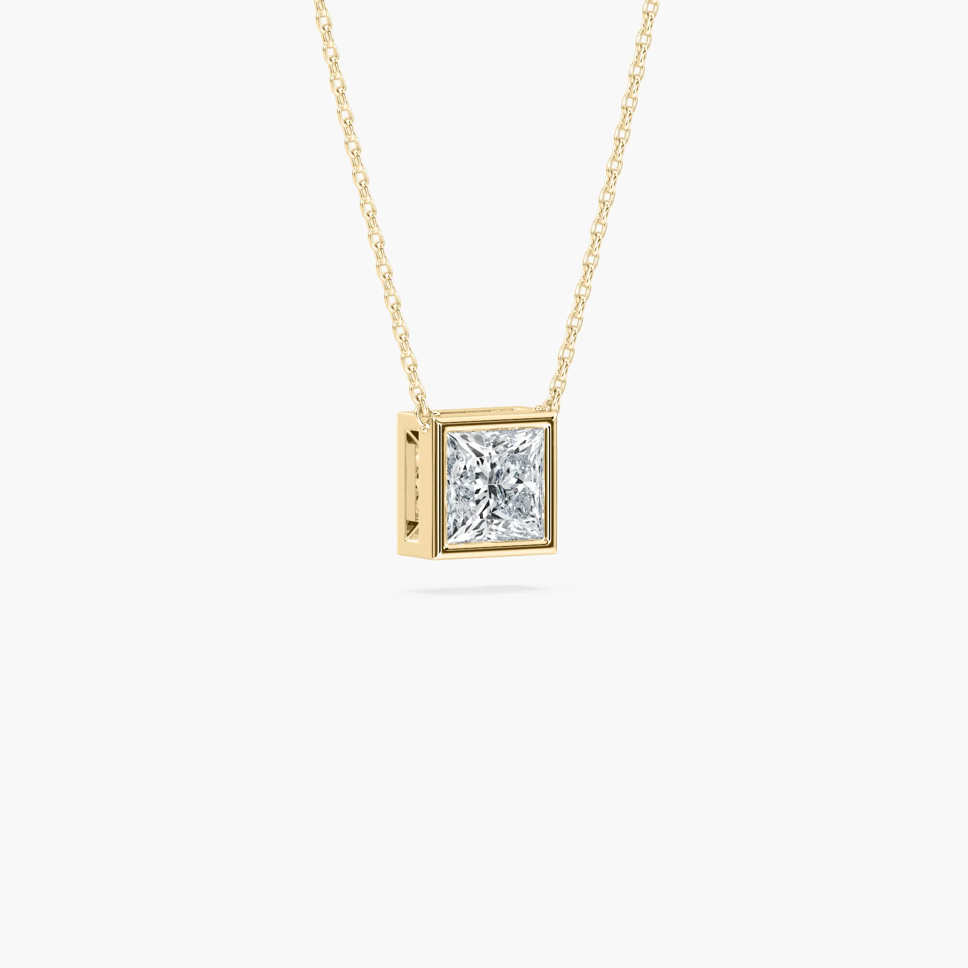 1 Carat Princess Diamond Solitaire Pendant