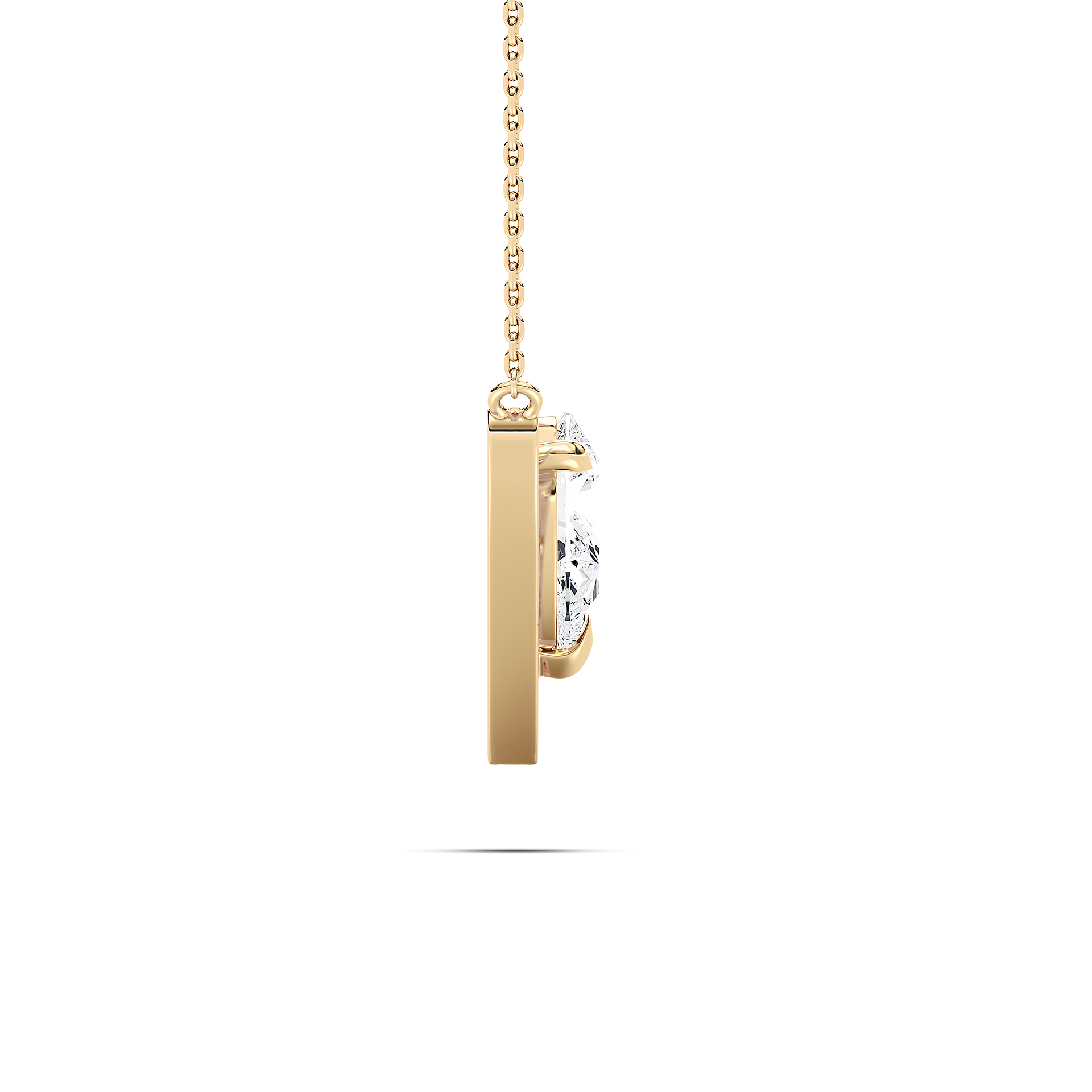 Pear Diamond Pave Chevron Fashion Pendant