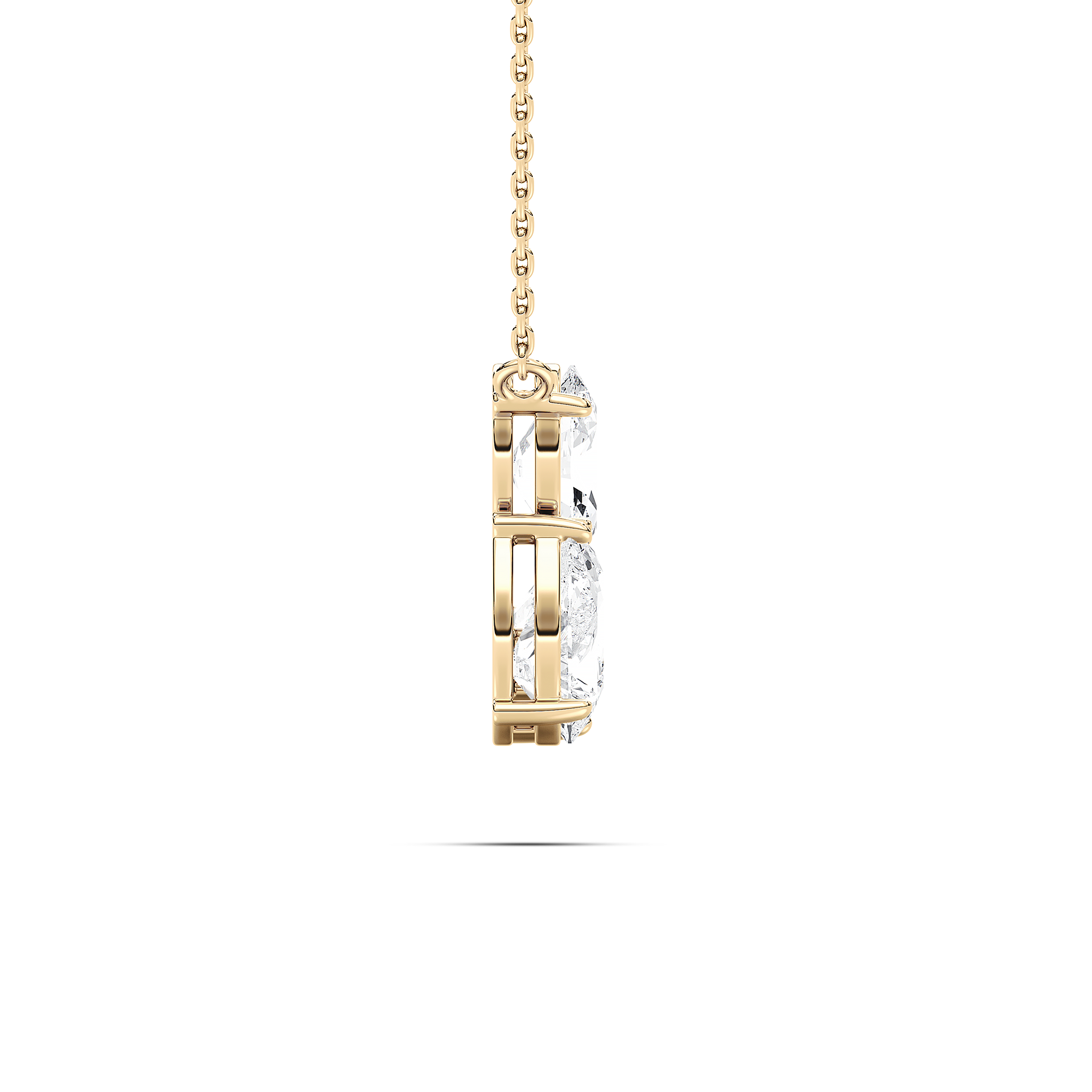 Mosaic Oval And Pear Diamond Pendant