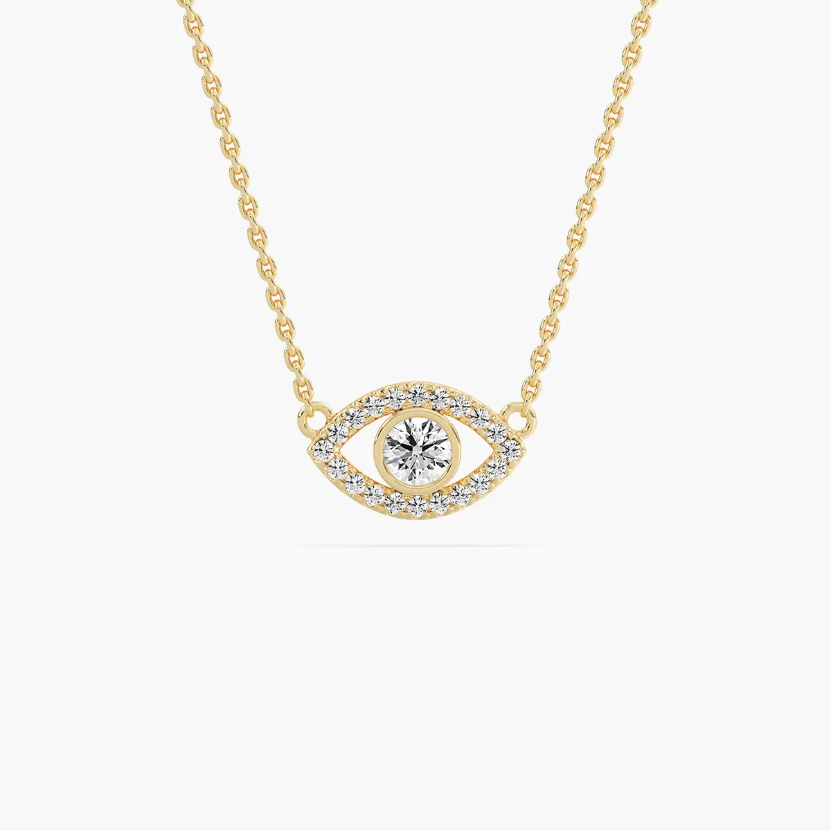 Evil Eye Solitaire Diamond Pendant