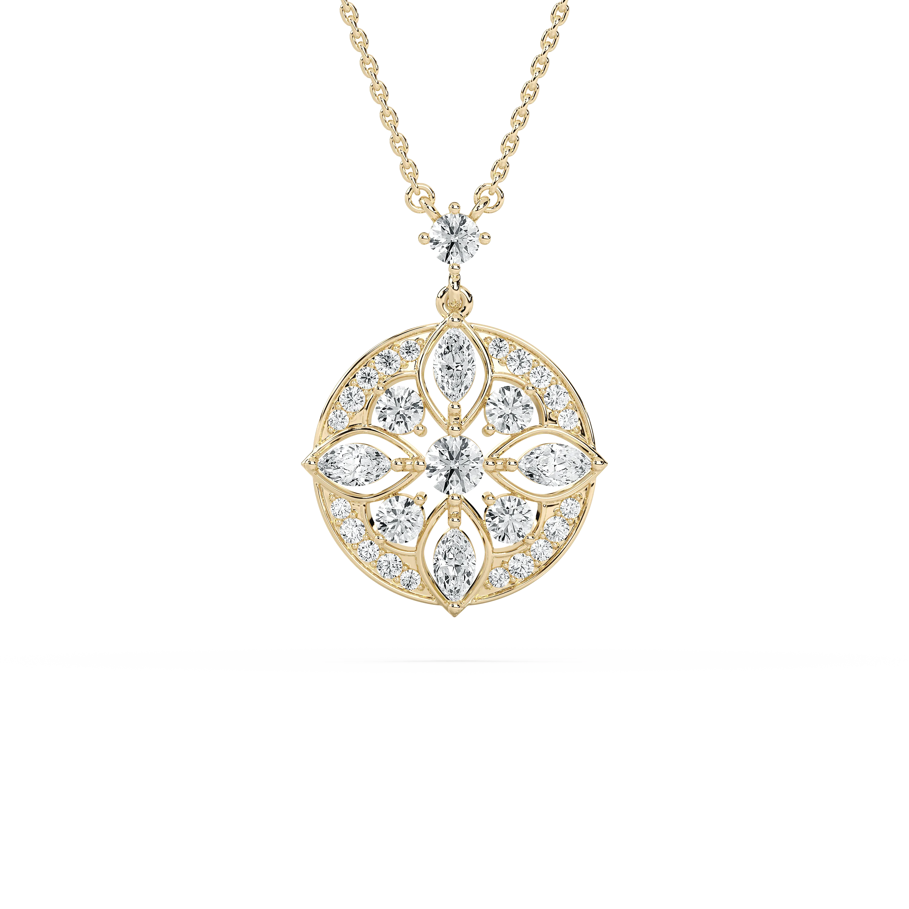 Butterfly Shape Diamond Pendant