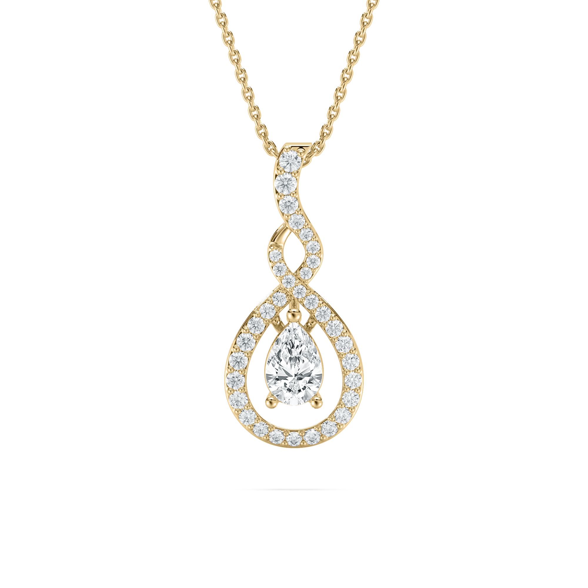 Pear Diamond Refreshing Raindrop Fashion Pendant