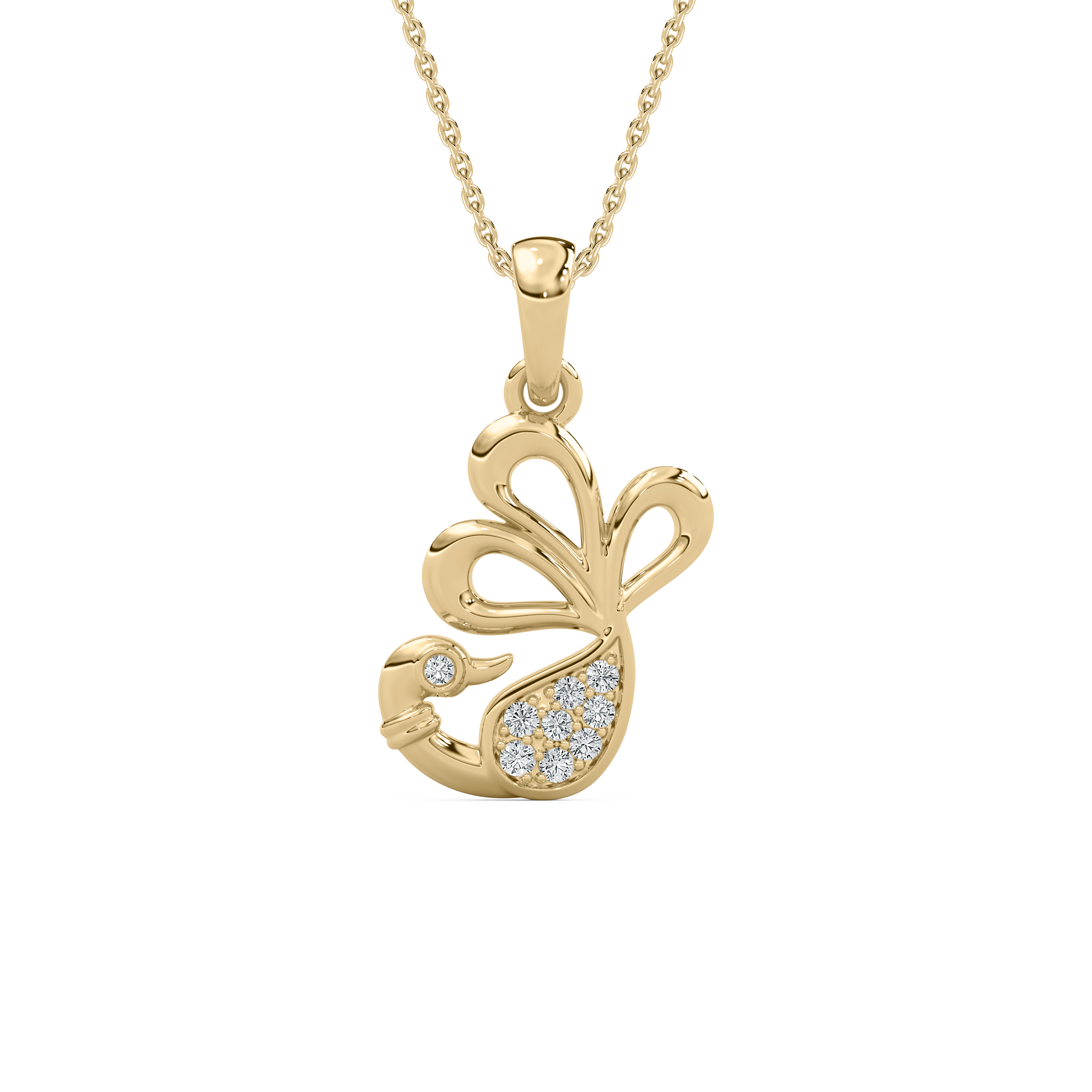 Enchanted Peacock Kids Diamond Pendant