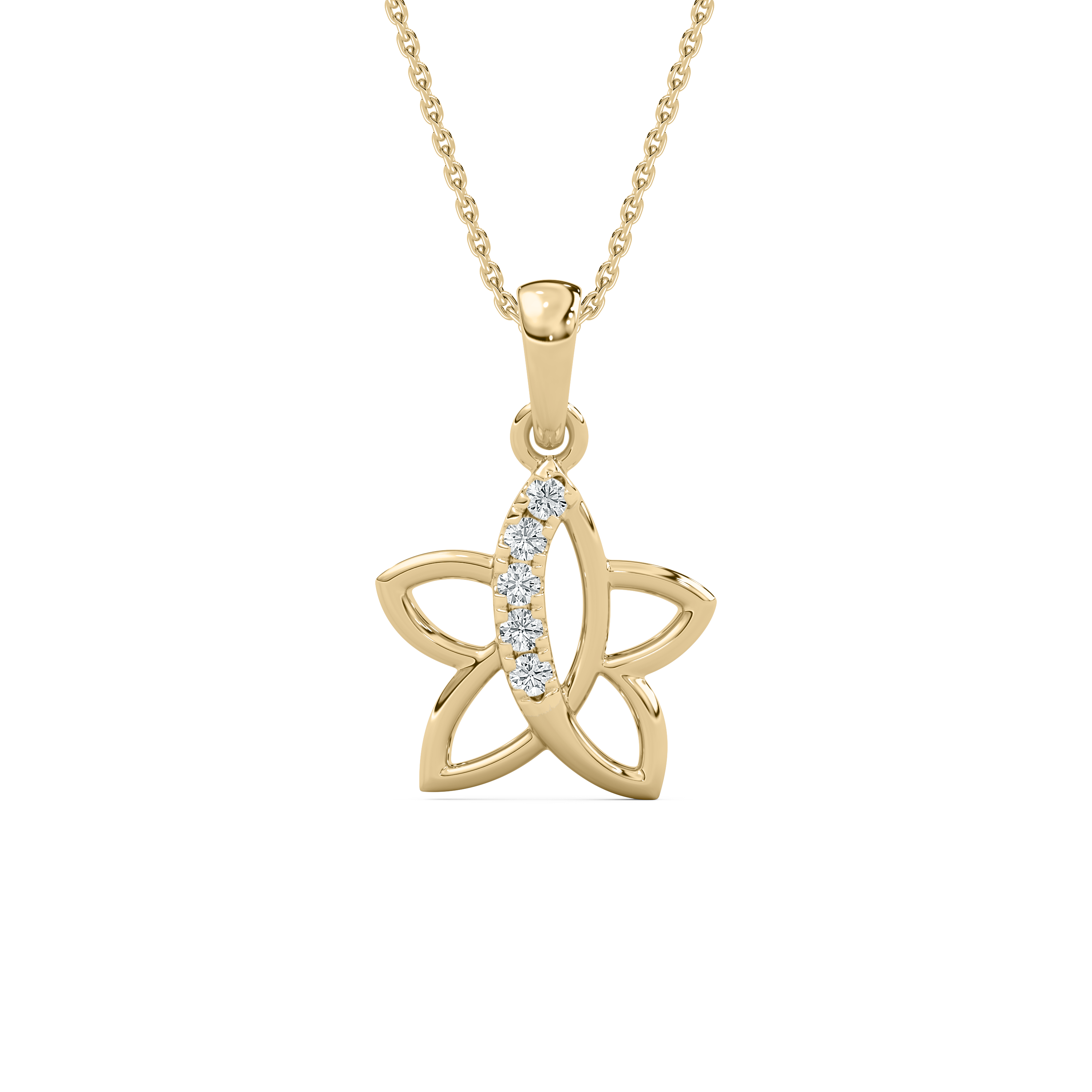 Round Diamond Butterfly Kids Pendant