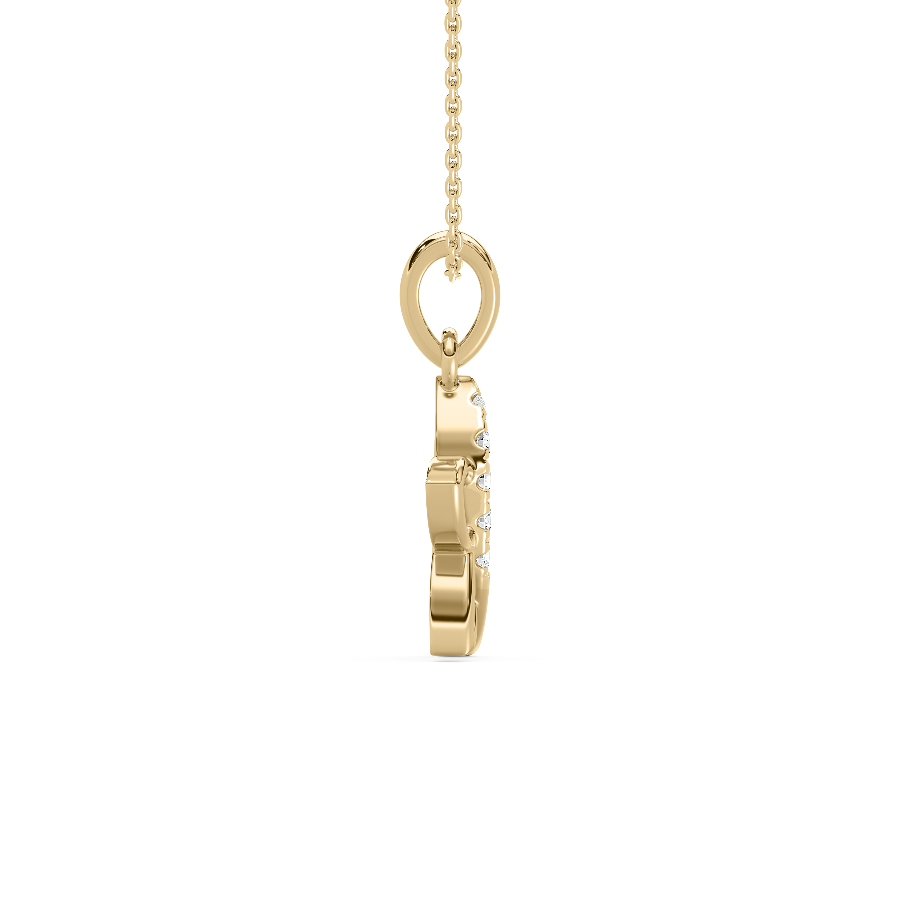 Round Diamond Butterfly Kids Pendant