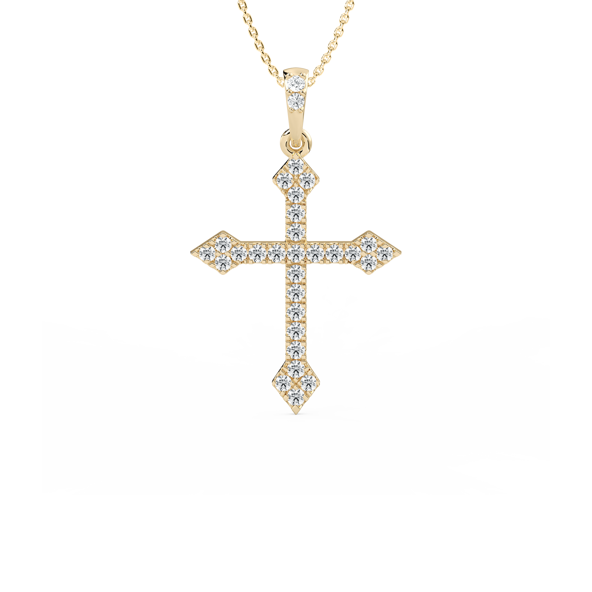 Round Diamond Artistic Cross Kids Fashion Pendant