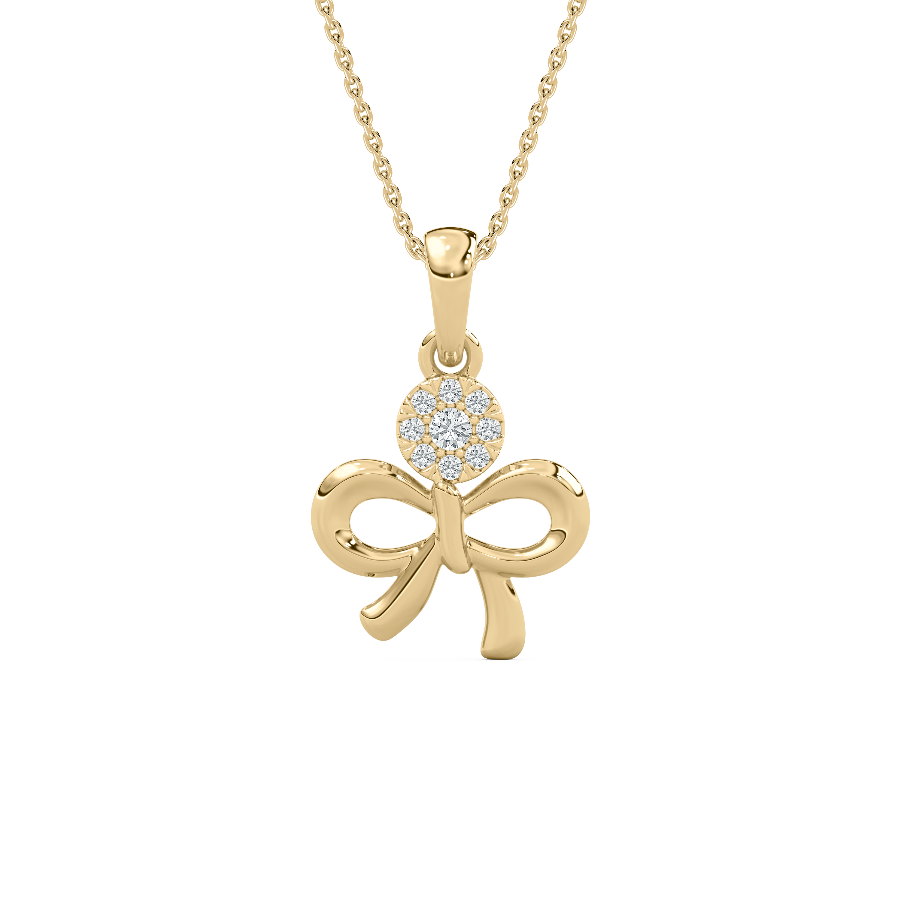 Knot Round Diamond Kids Pendant