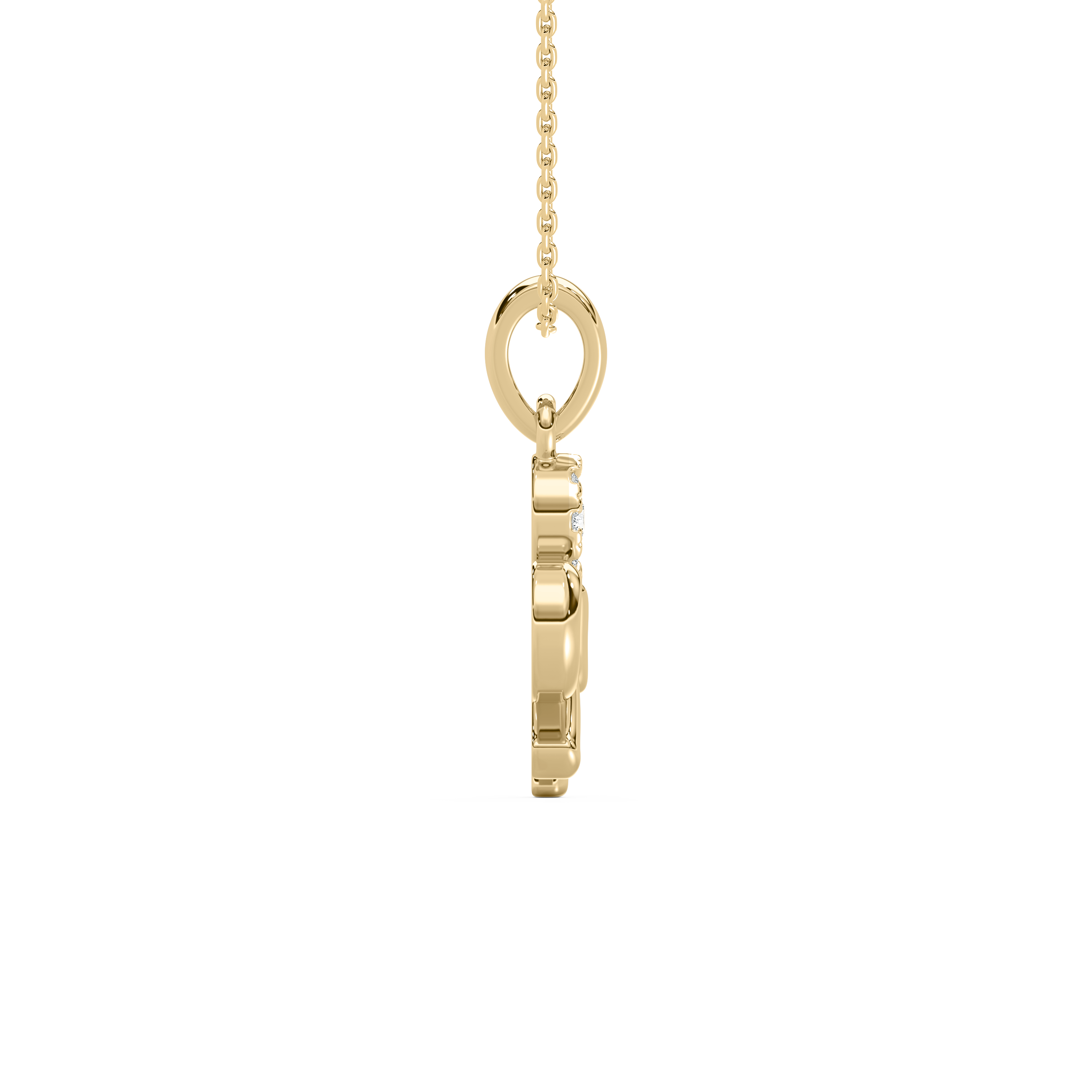 Knot Round Diamond Kids Pendant