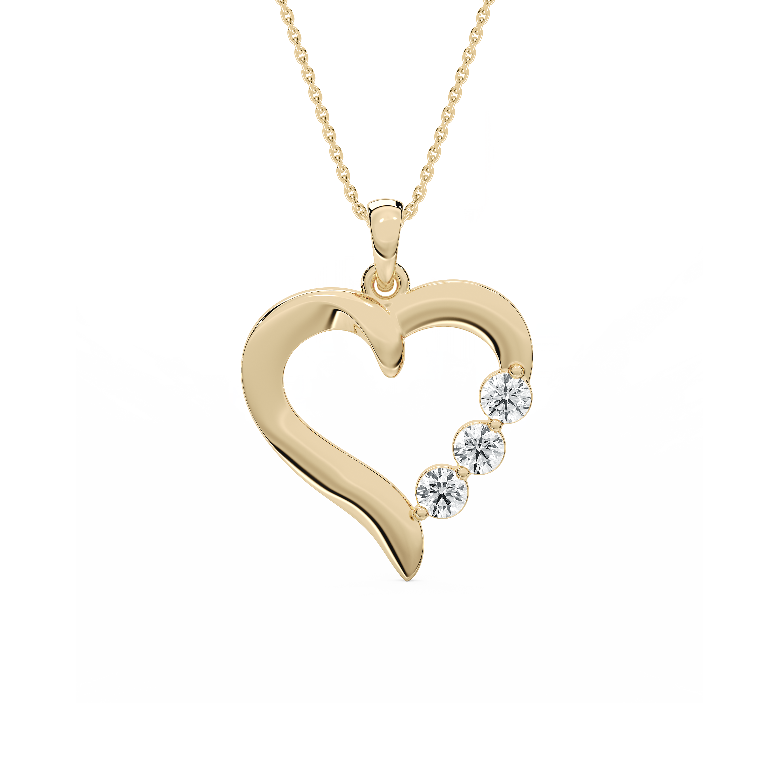 Round Diamond Heart shape Geometric Kids Fashion Pendant