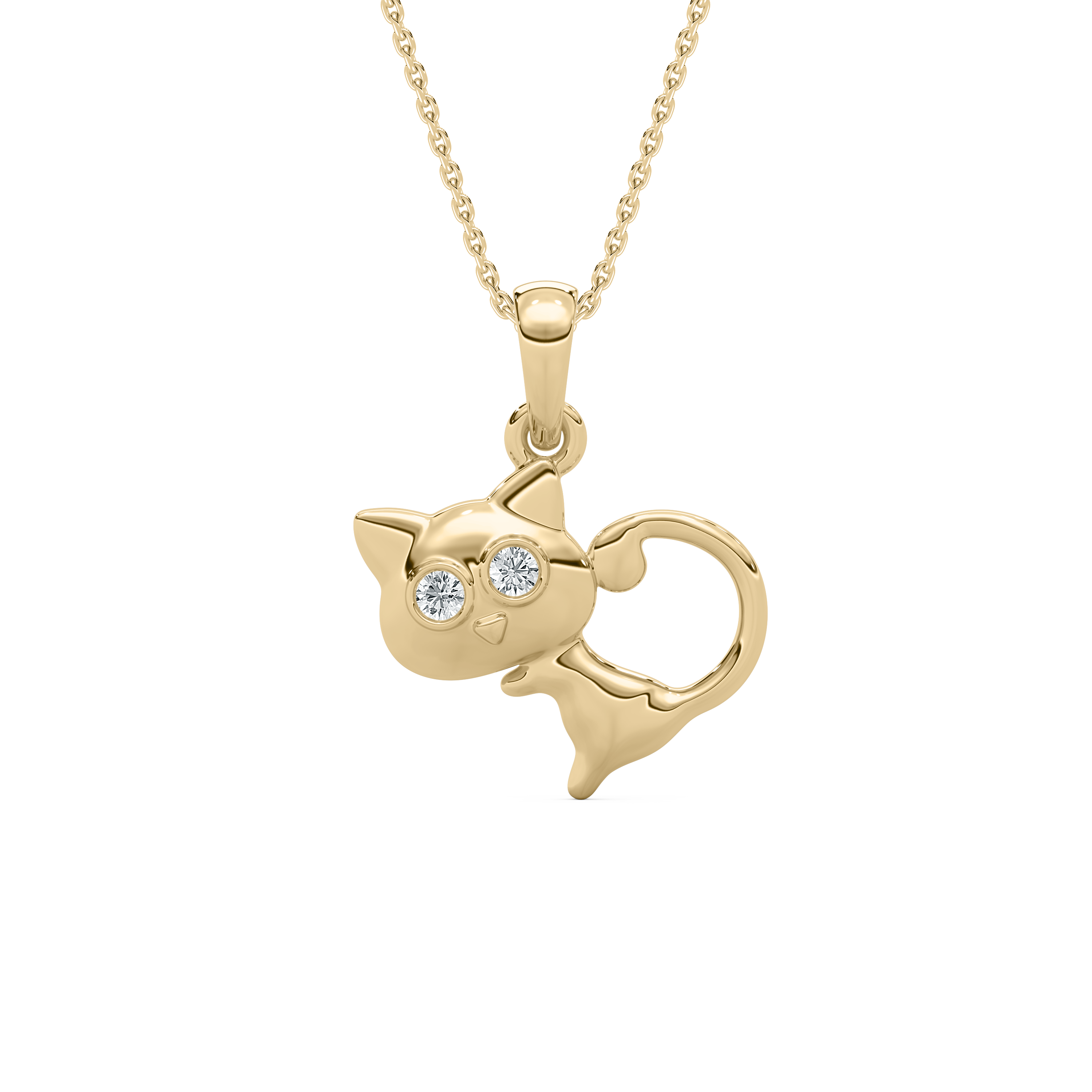 Kitty Cat Diamond Kids Pendant