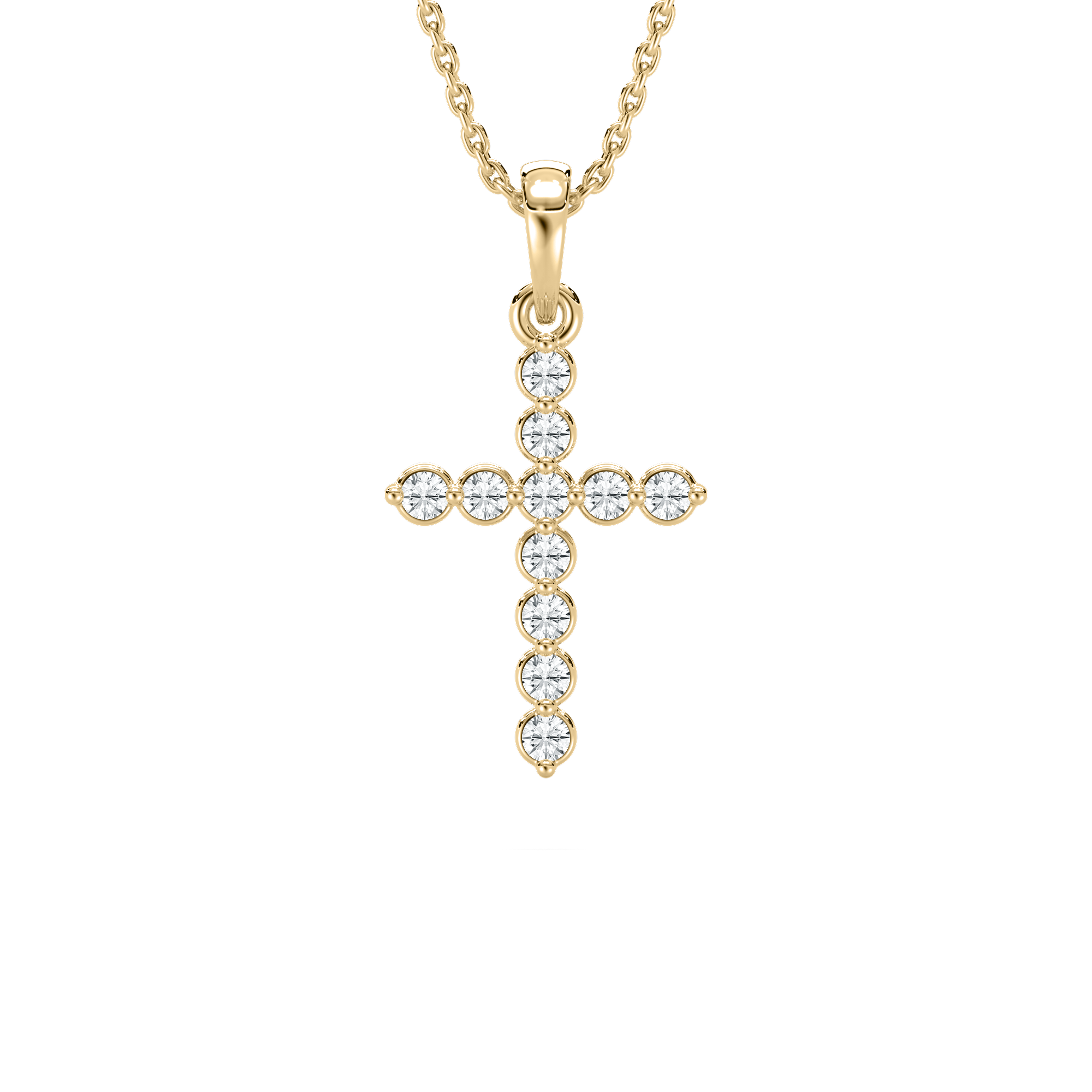 Round Diamond Jenny Cross Kids Pendant