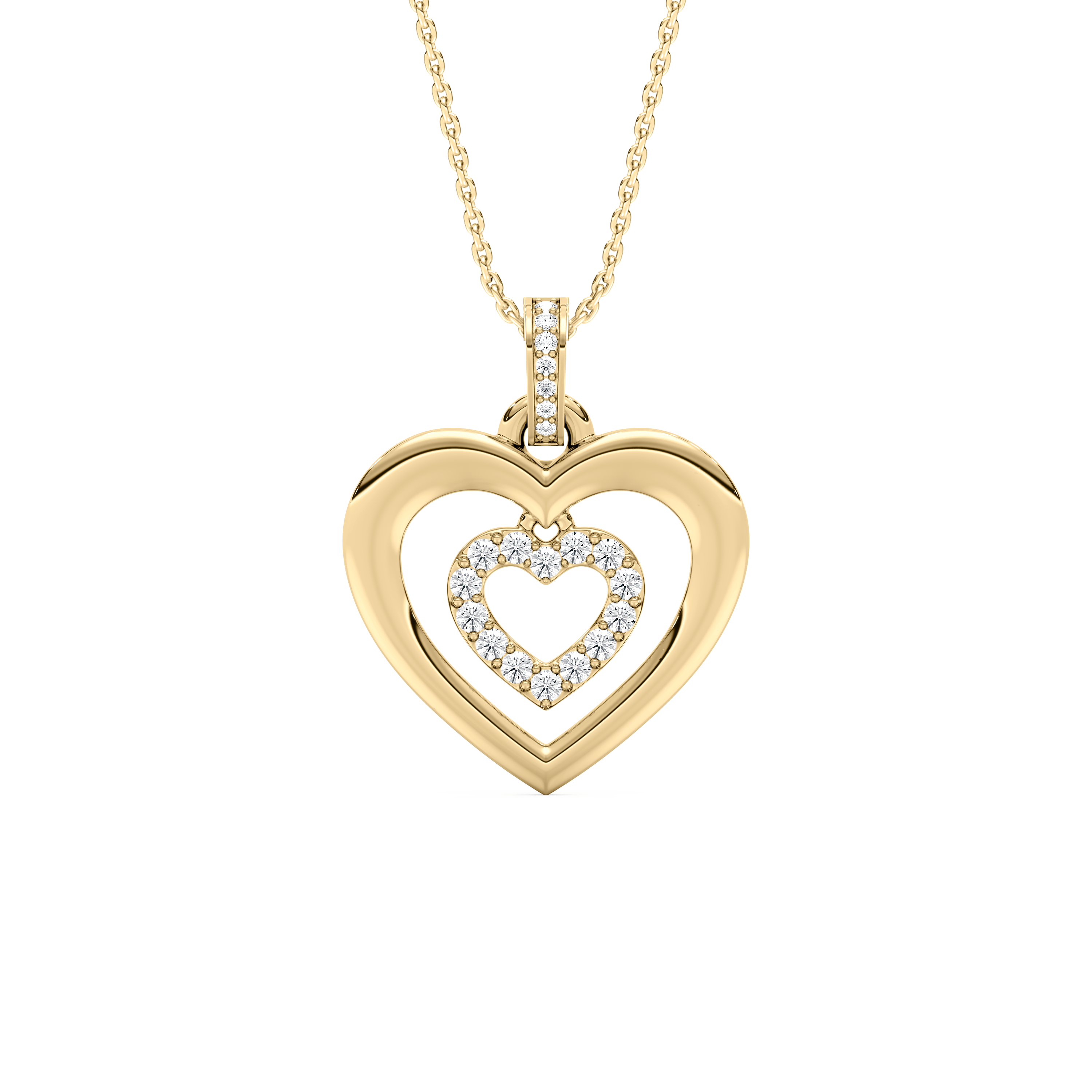 Round Diamond Adila Heart Fashion Pendant
