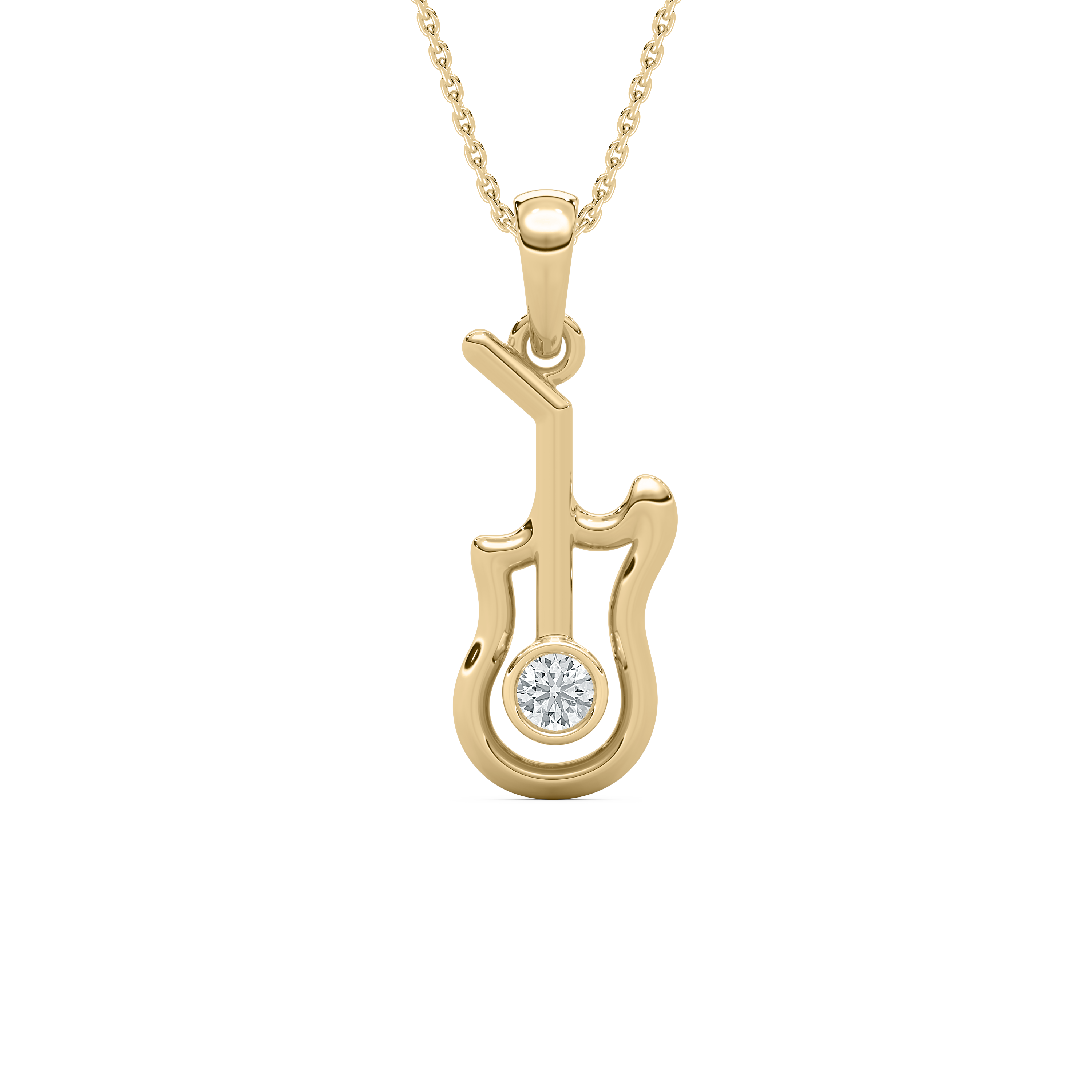 Guitar Style Diamond Kids Pendant
