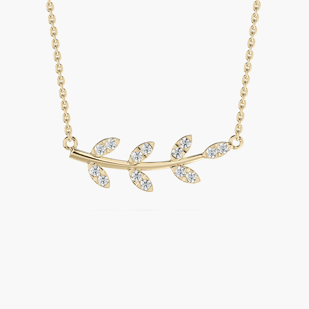 Round Diamond Exotic Feather Fashion Pendant