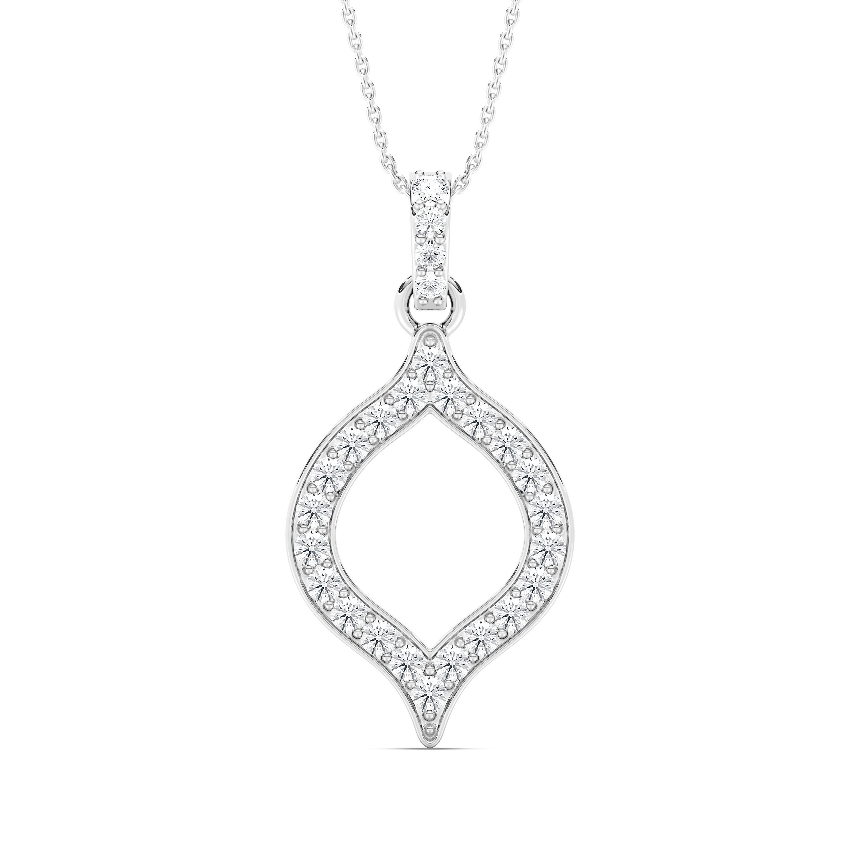 Round Diamond Cherm Flame Fashion Pendant