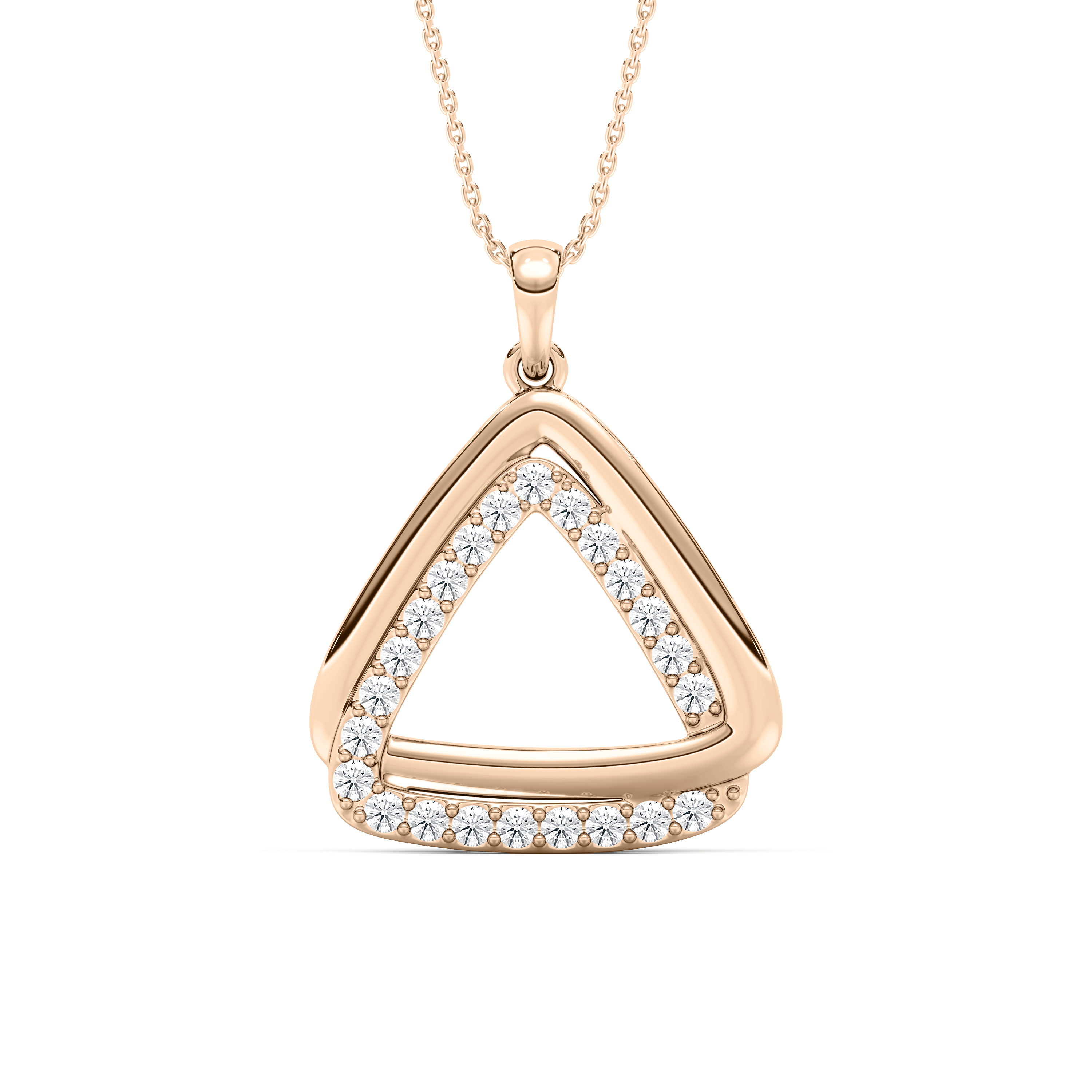 Round Diamond Verna Triangle Fashion Pendant