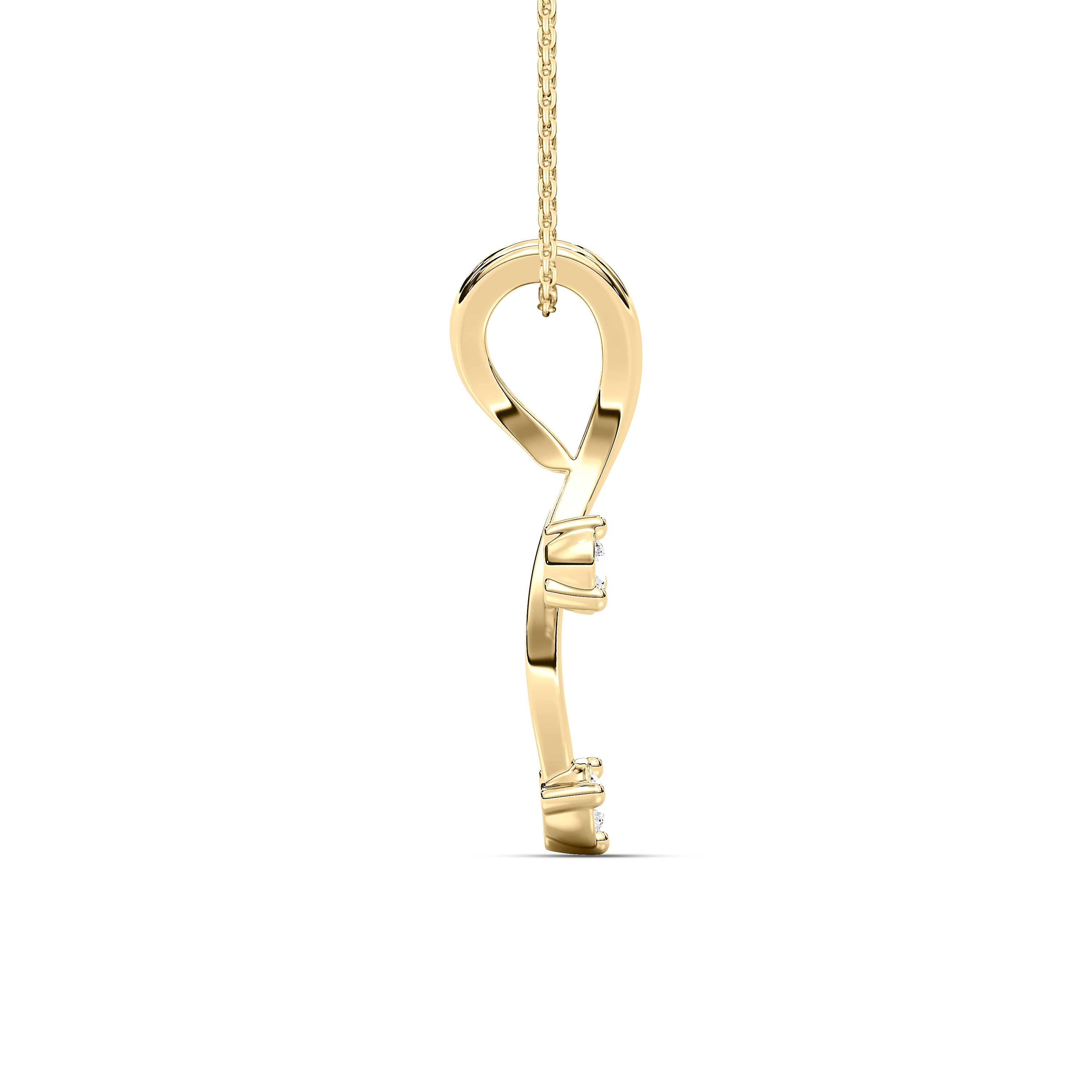 Round Diamond Amina  Two Stone Kids Fashion Pendant