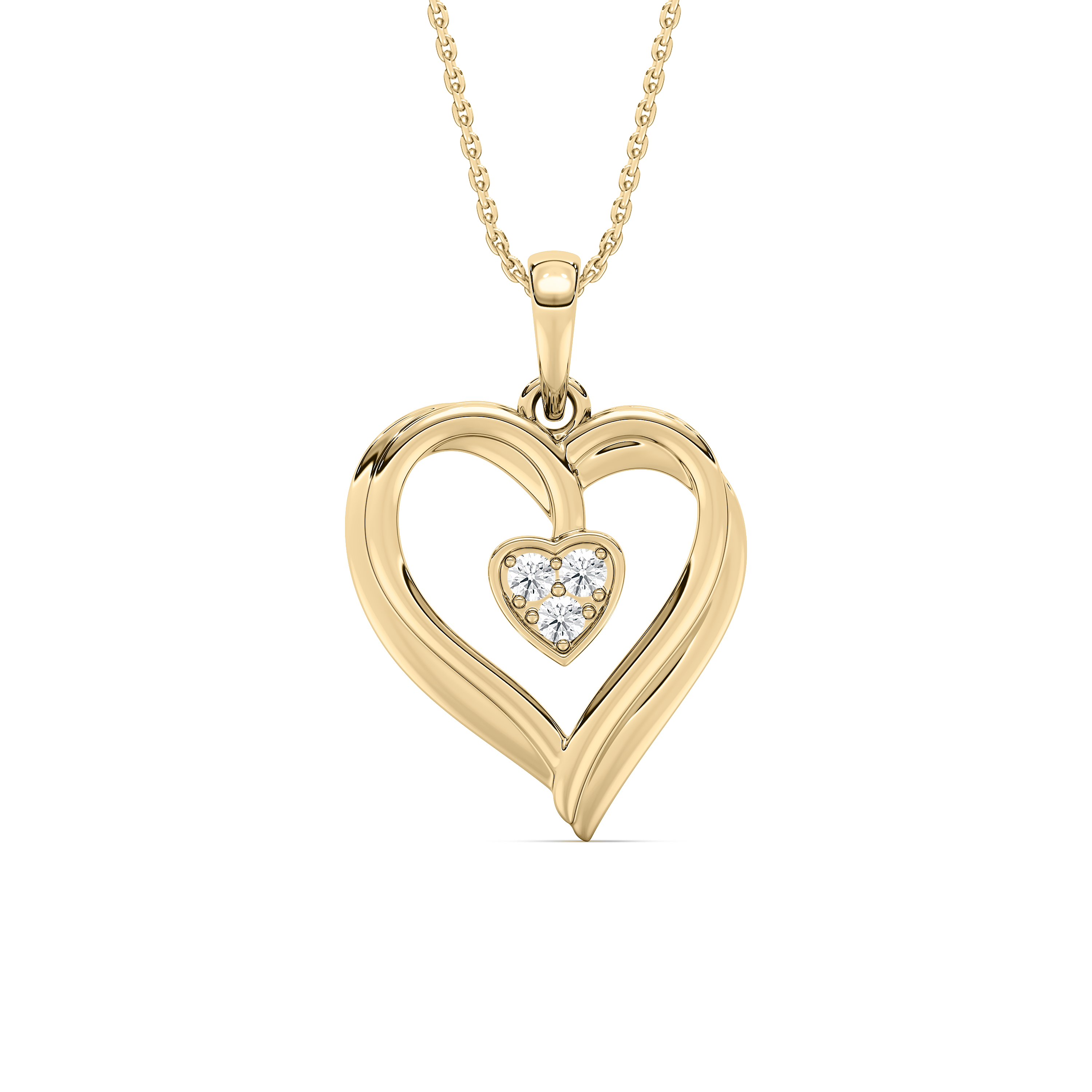 Round Diamond Luvina Heart Kids Fashion Pendant