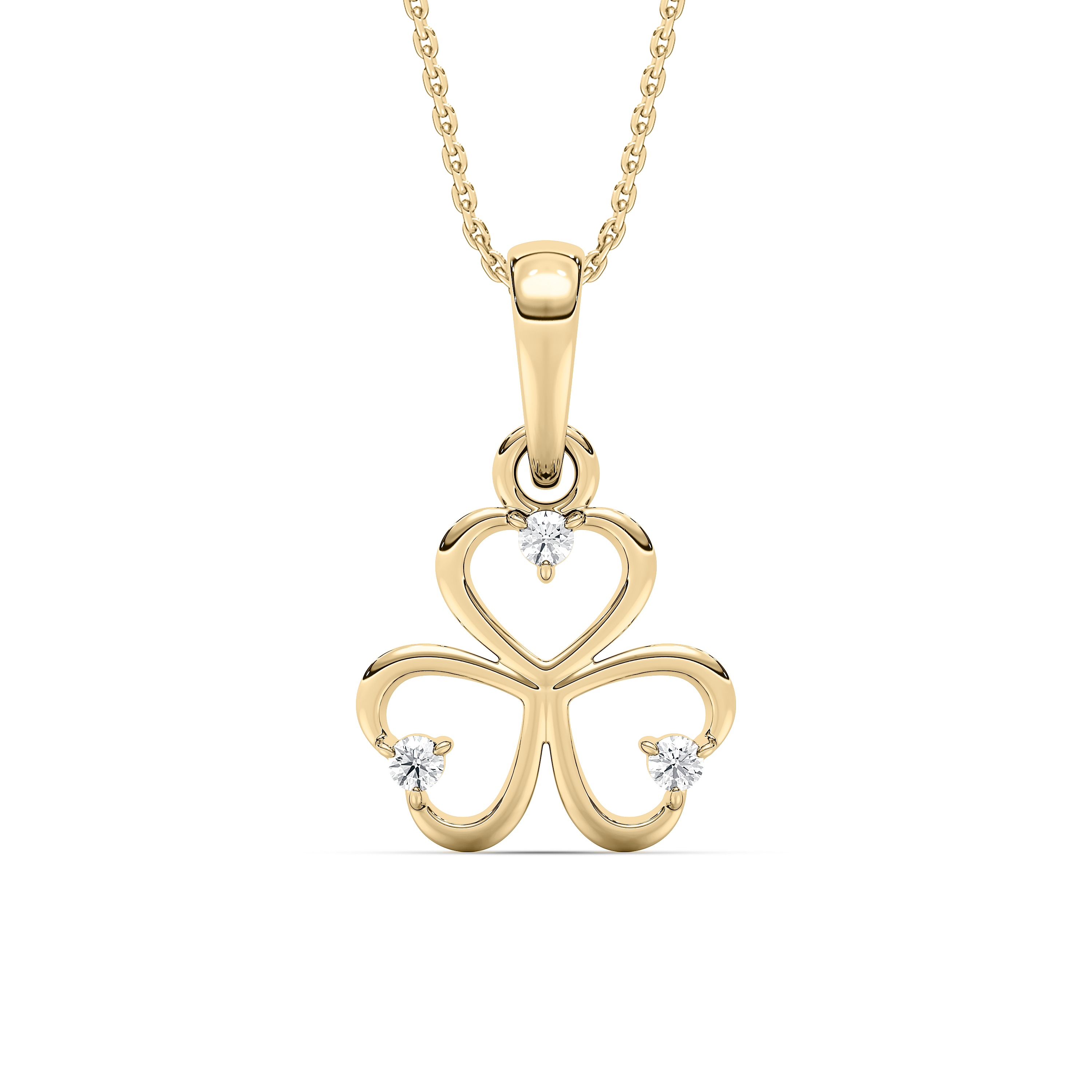 Round Diamond Flory Heart Kids Fashion Pendant
