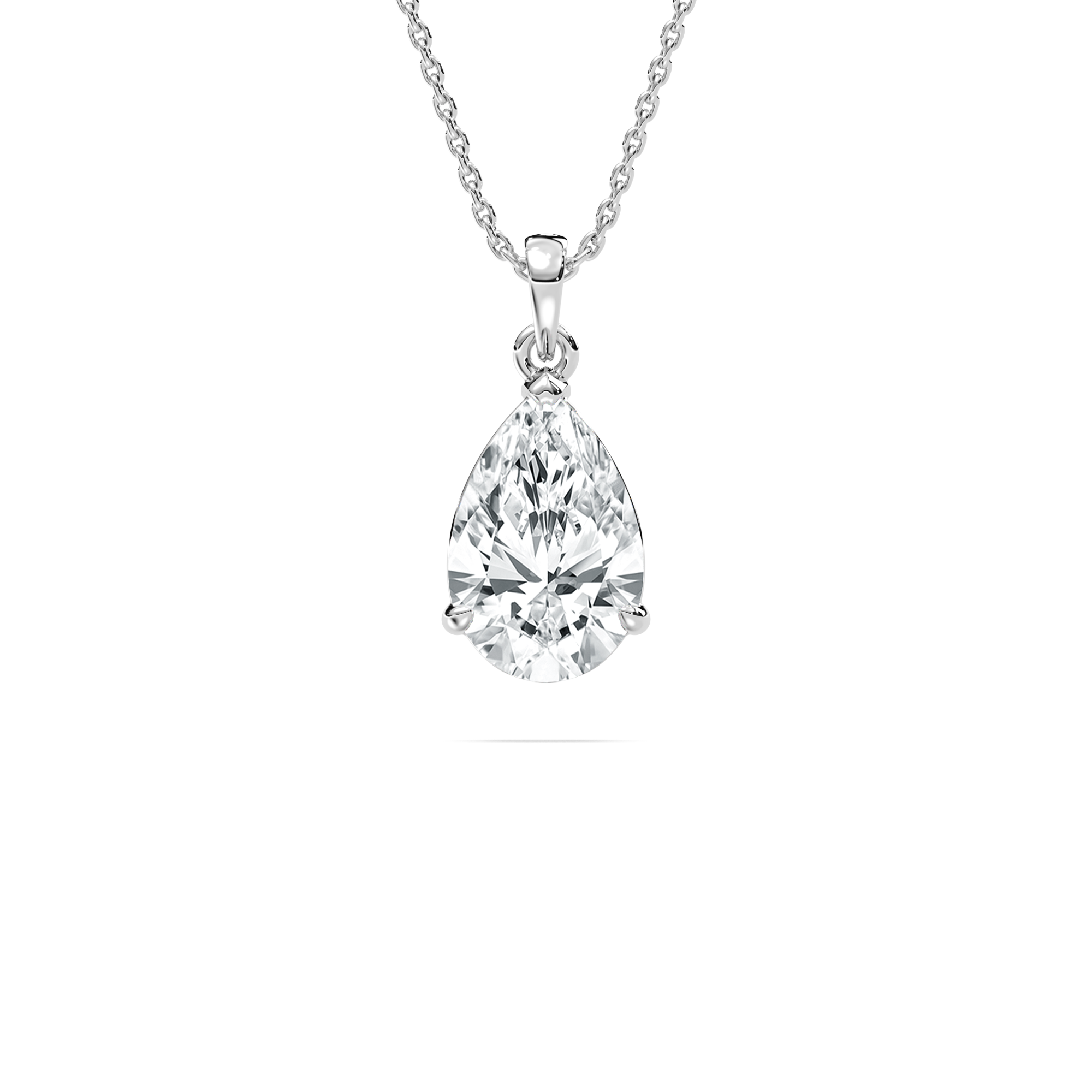 2 Carat Pear Diamond Enigma Solitaire Pendant 