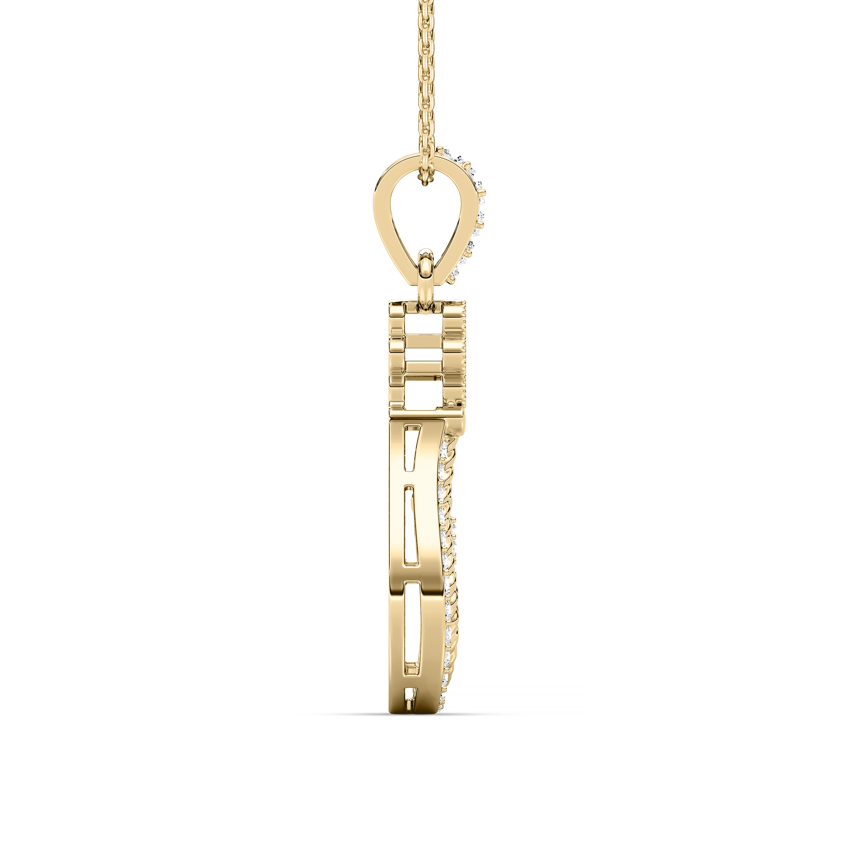 Round Diamond Ulani Drop Fashion Pendant