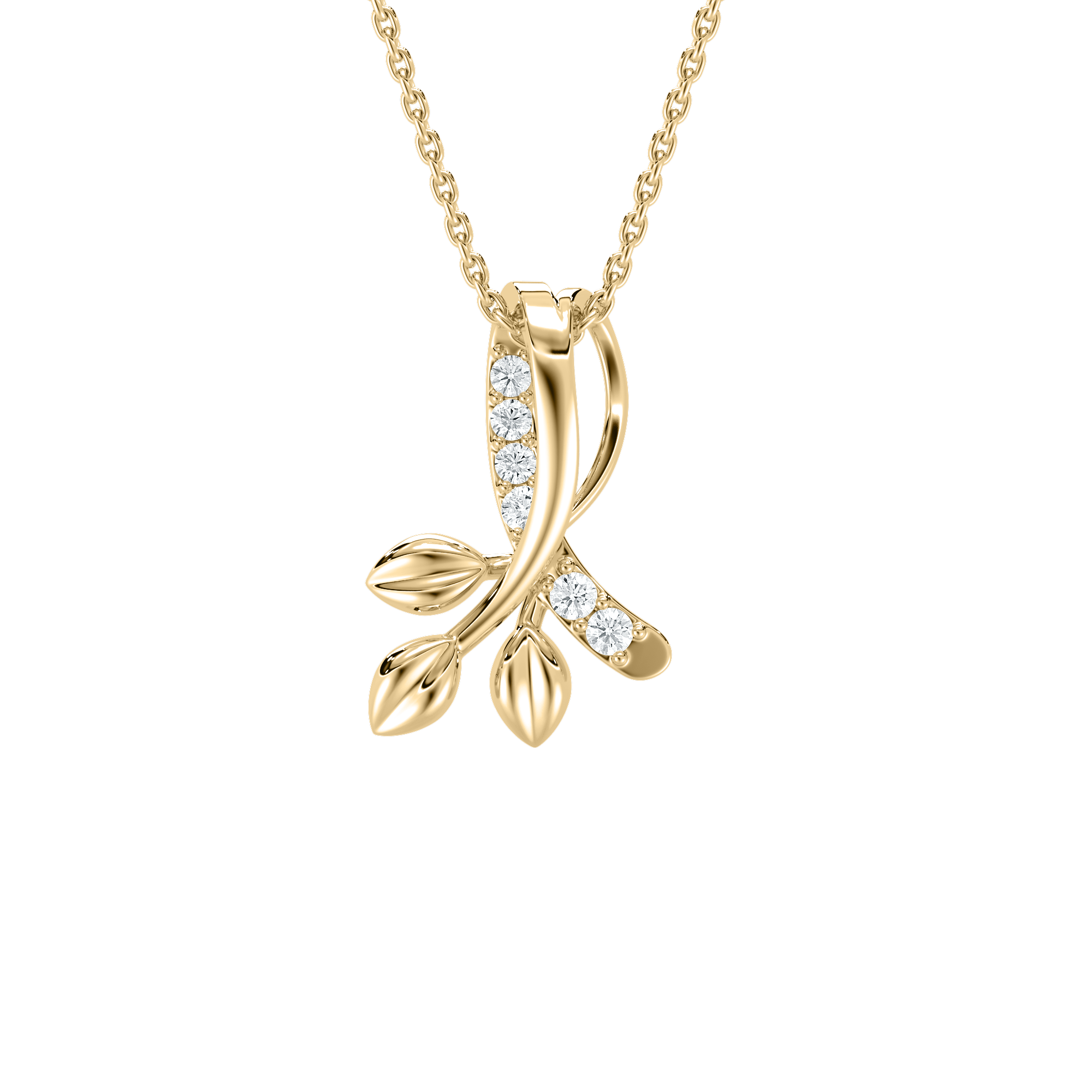 Round Diamond Leone Leaves Kids Fashion Pendant