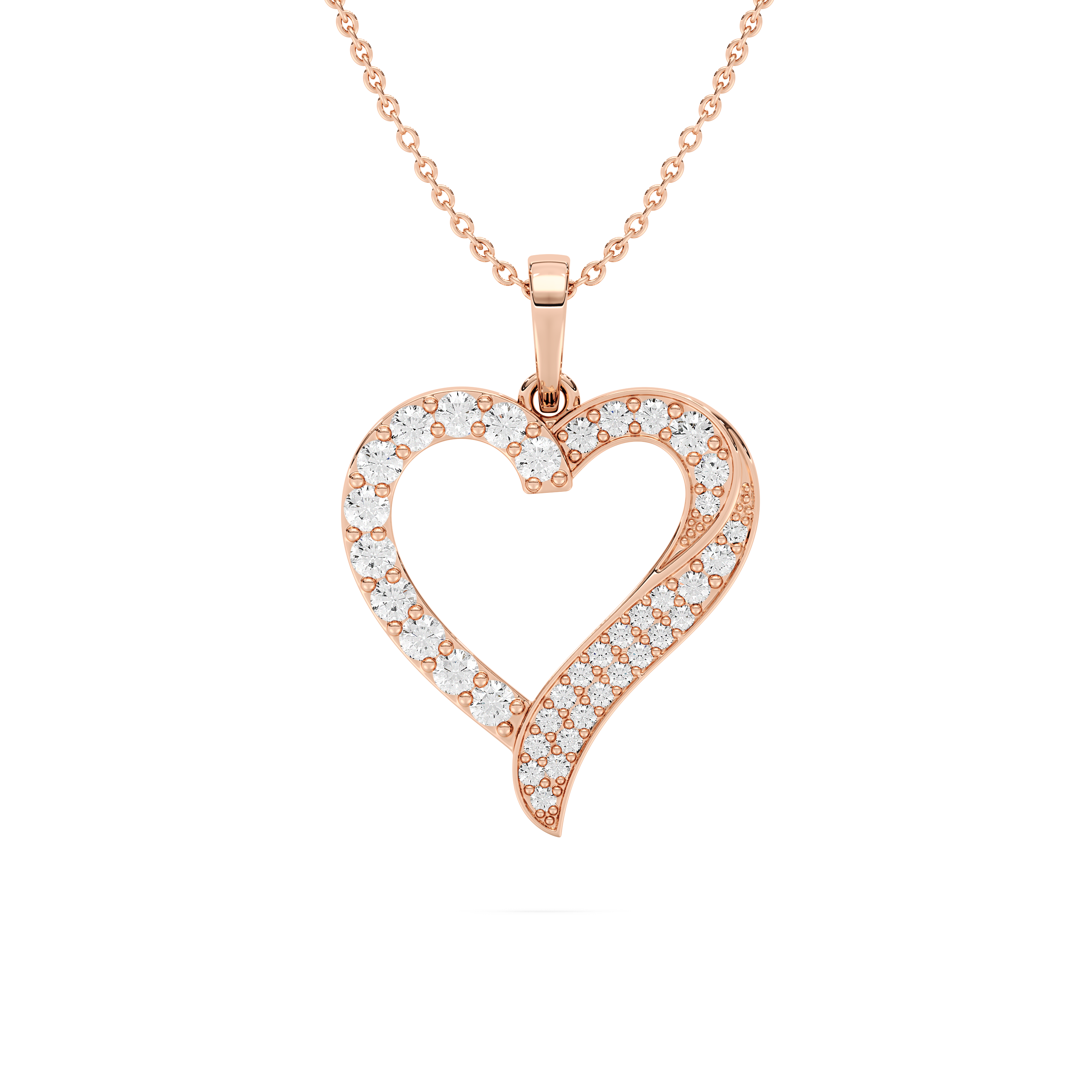 Round Diamond Olfa Heart Fashion Pendant