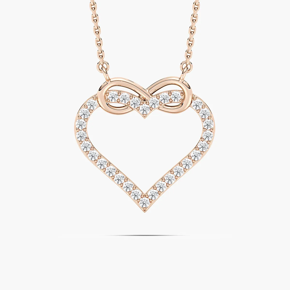 Round Diamond Forever Heart Fashion Pendant