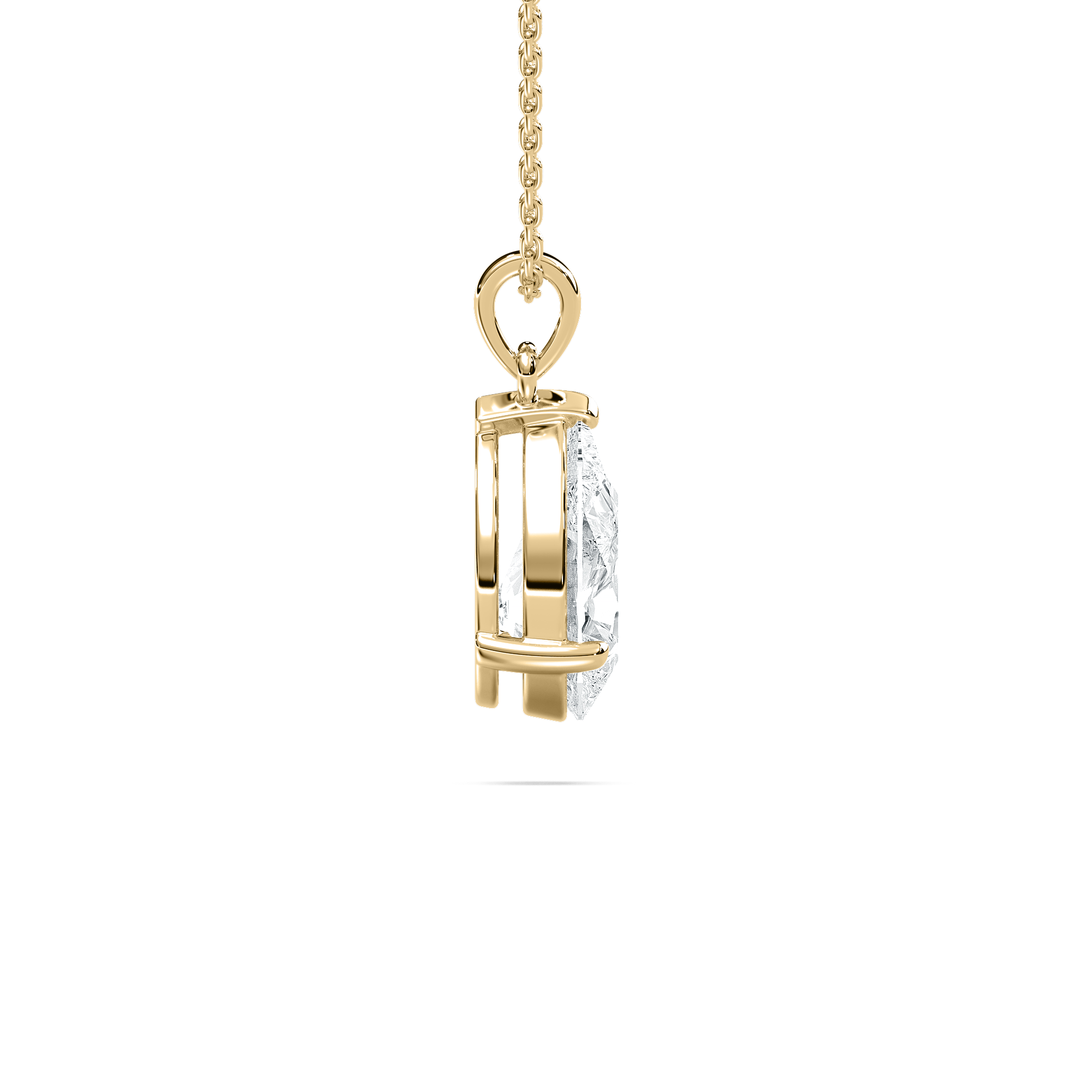 3 Carat Pear Diamond Ribbona Solitaire Pendant