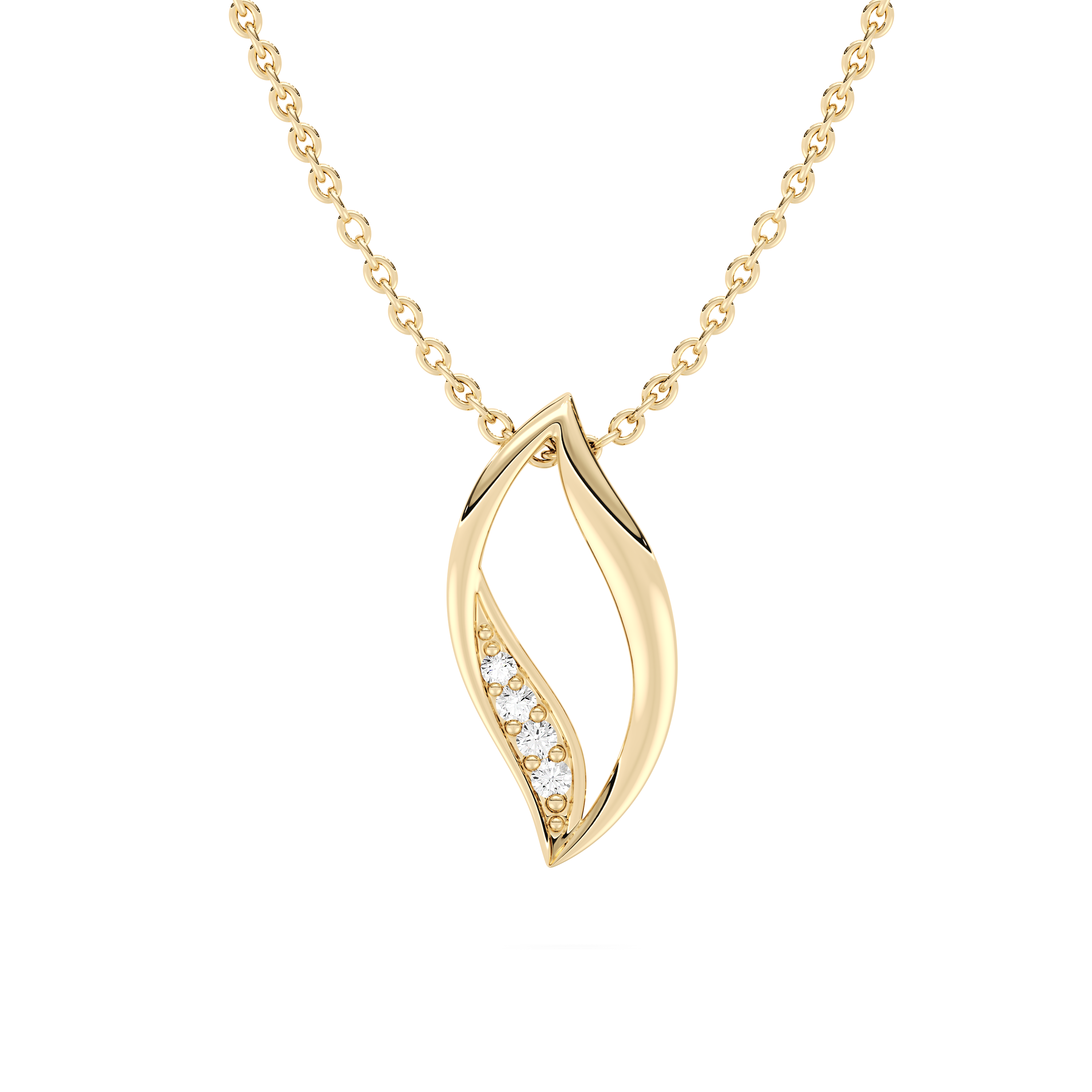 Round Diamond Opane Flame Fashion Pendant