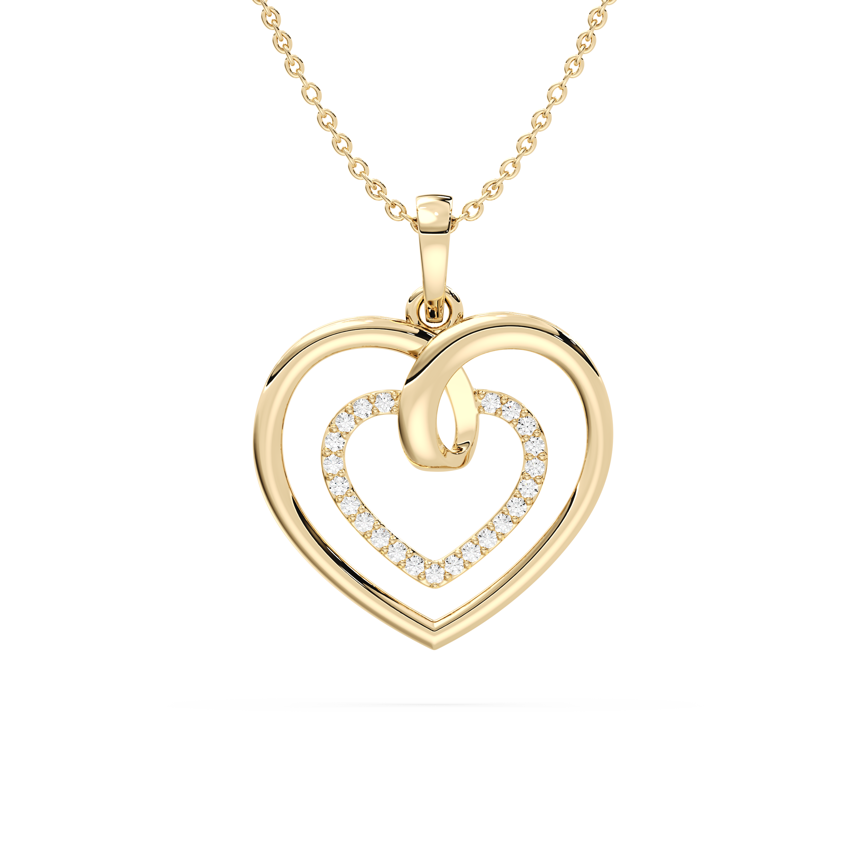 Round Diamond Valentina Heart Fashion Pendant