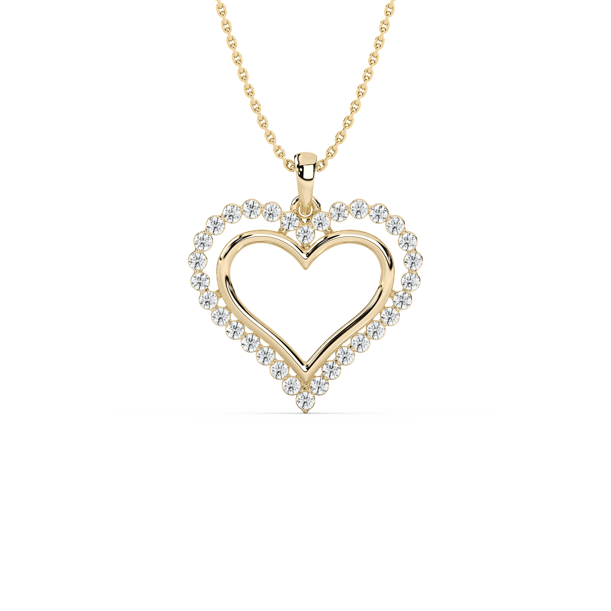 Round Diamond Shirley Heart Fashion Pendant