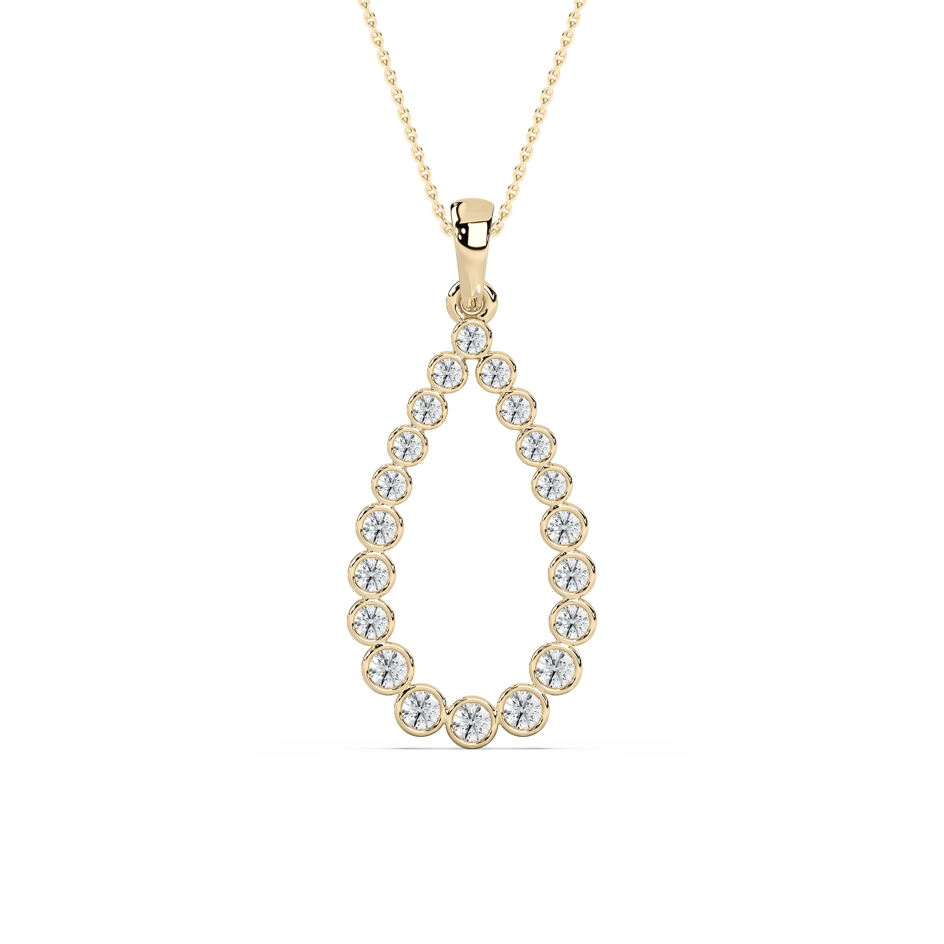 Round Diamond Graduated Drop Kids Fashion Pendant
