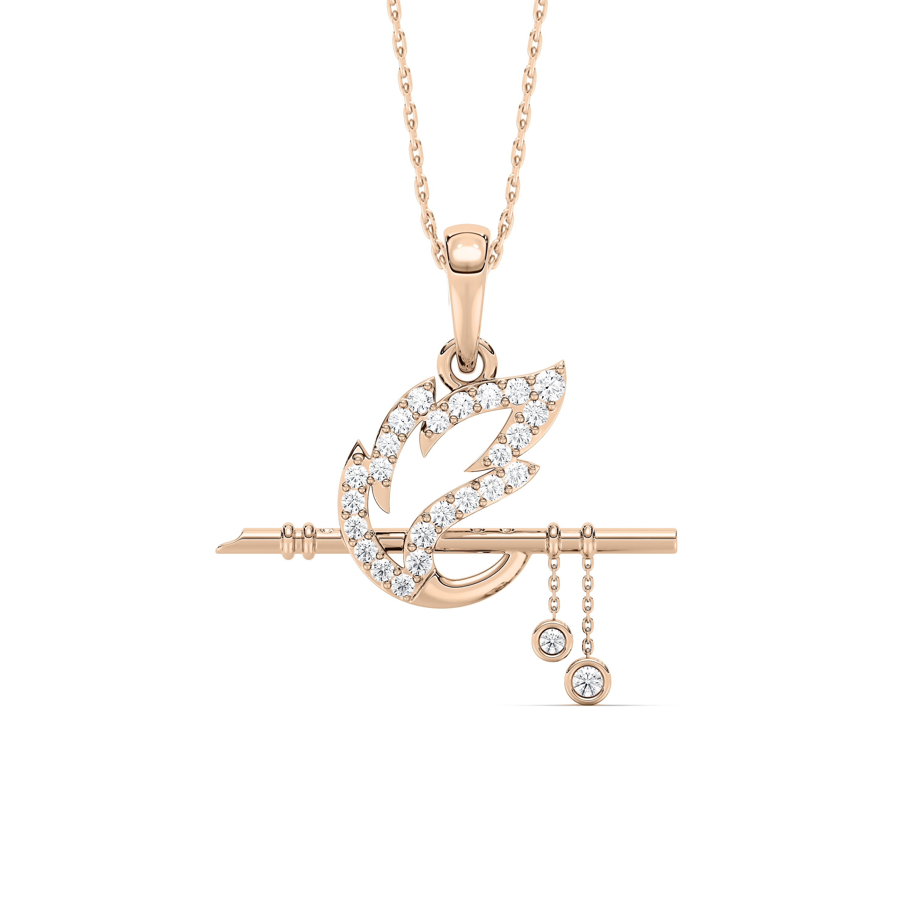 Round Diamond kanha Flute Kids Fashion Pendant
