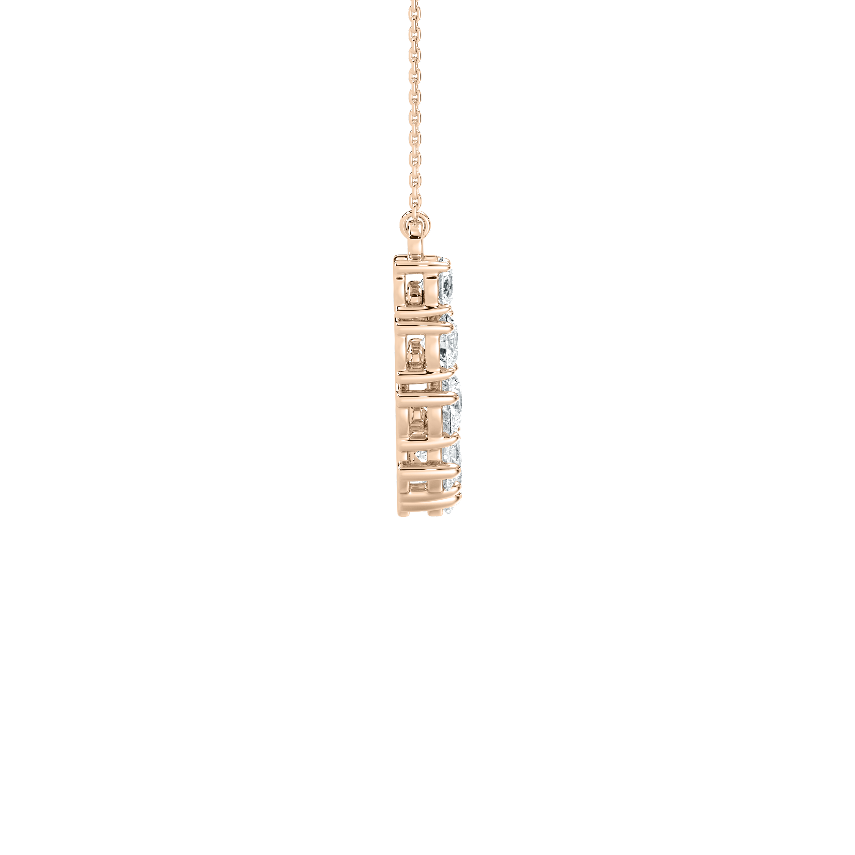 Round Diamond Cluster Fashion Pendant