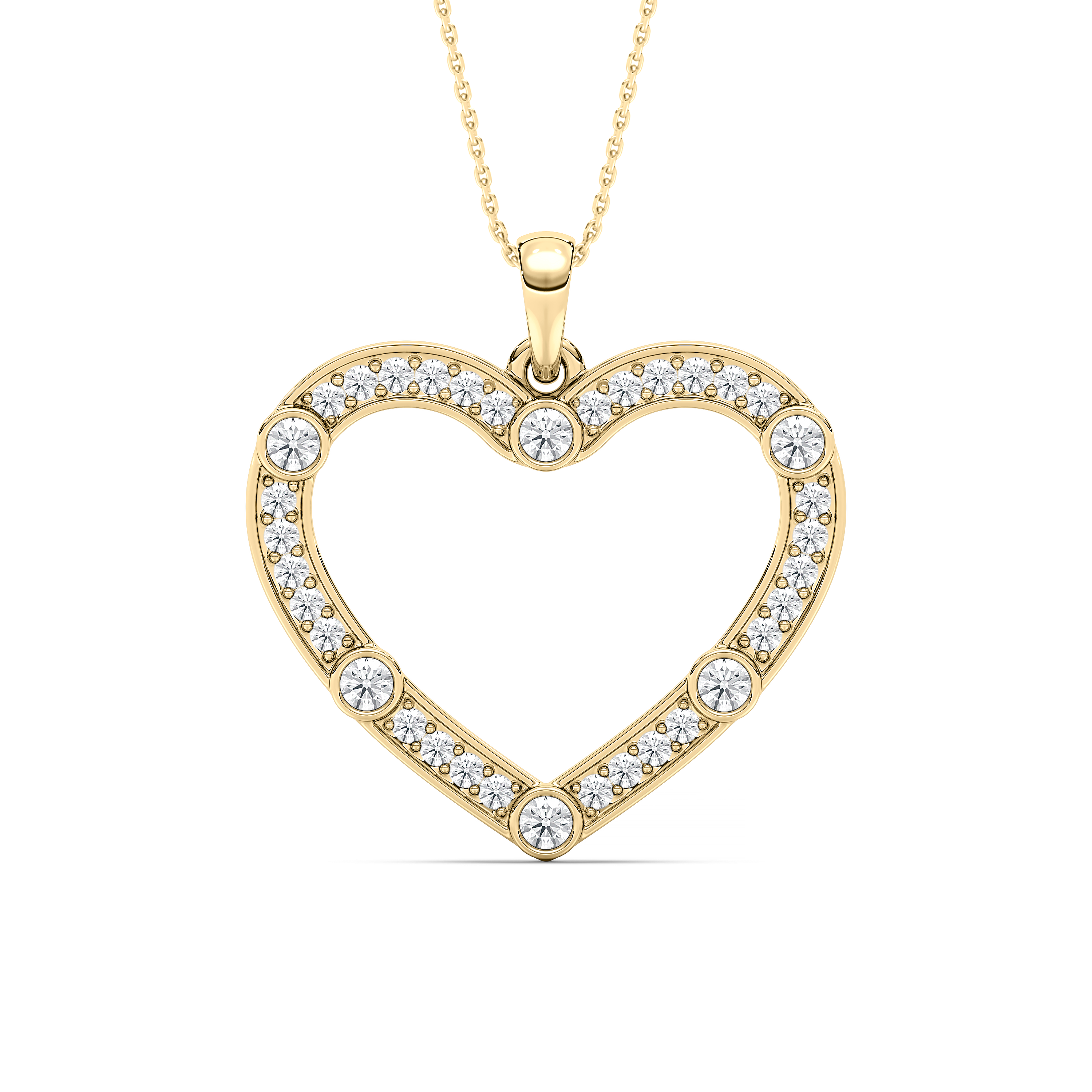 Round Diamond Smitten Love Heart Fashion Pendant