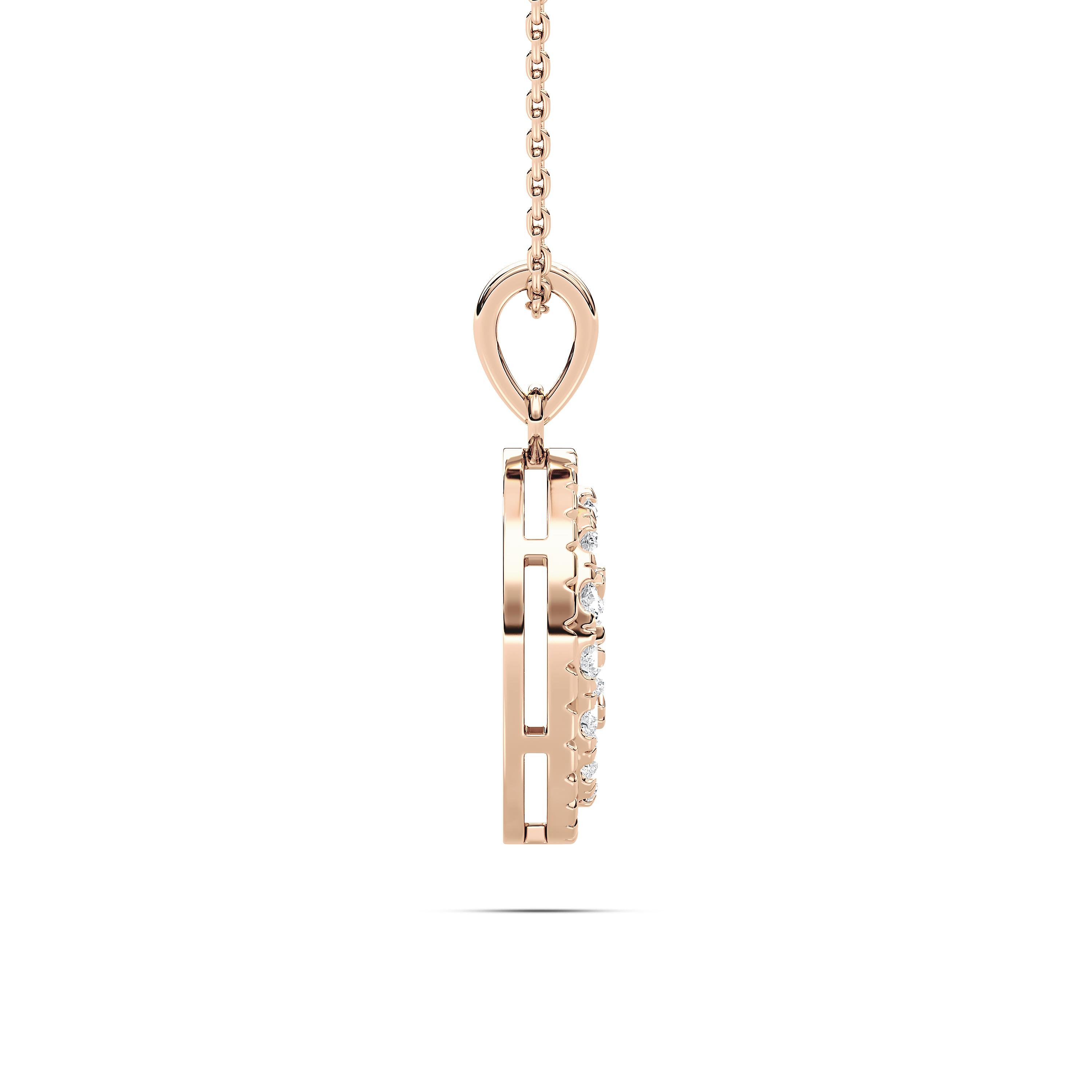 Round Diamond Lxora Cluster Fashion Pendant