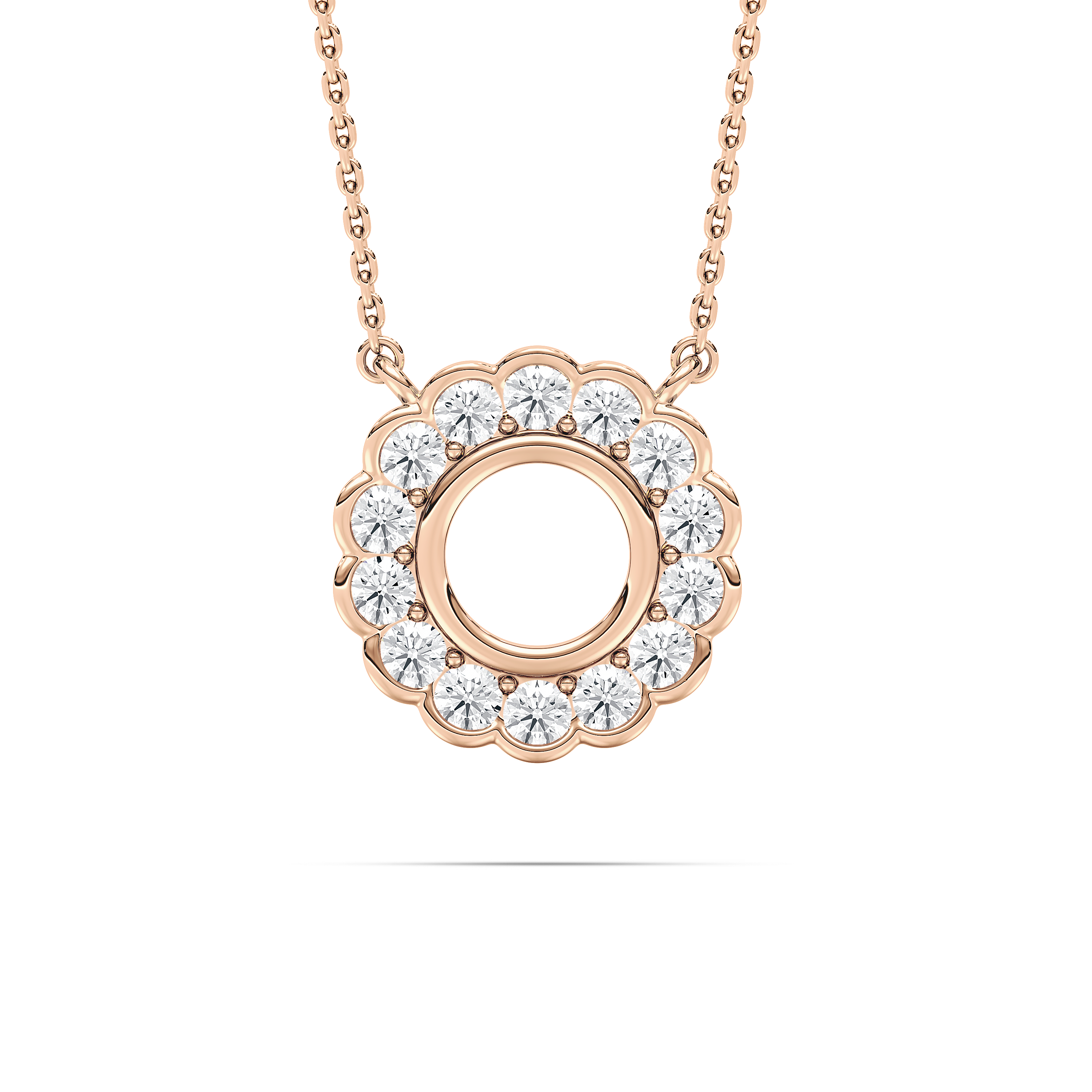 Round Diamond Kimmy Circle Fashion Pendant