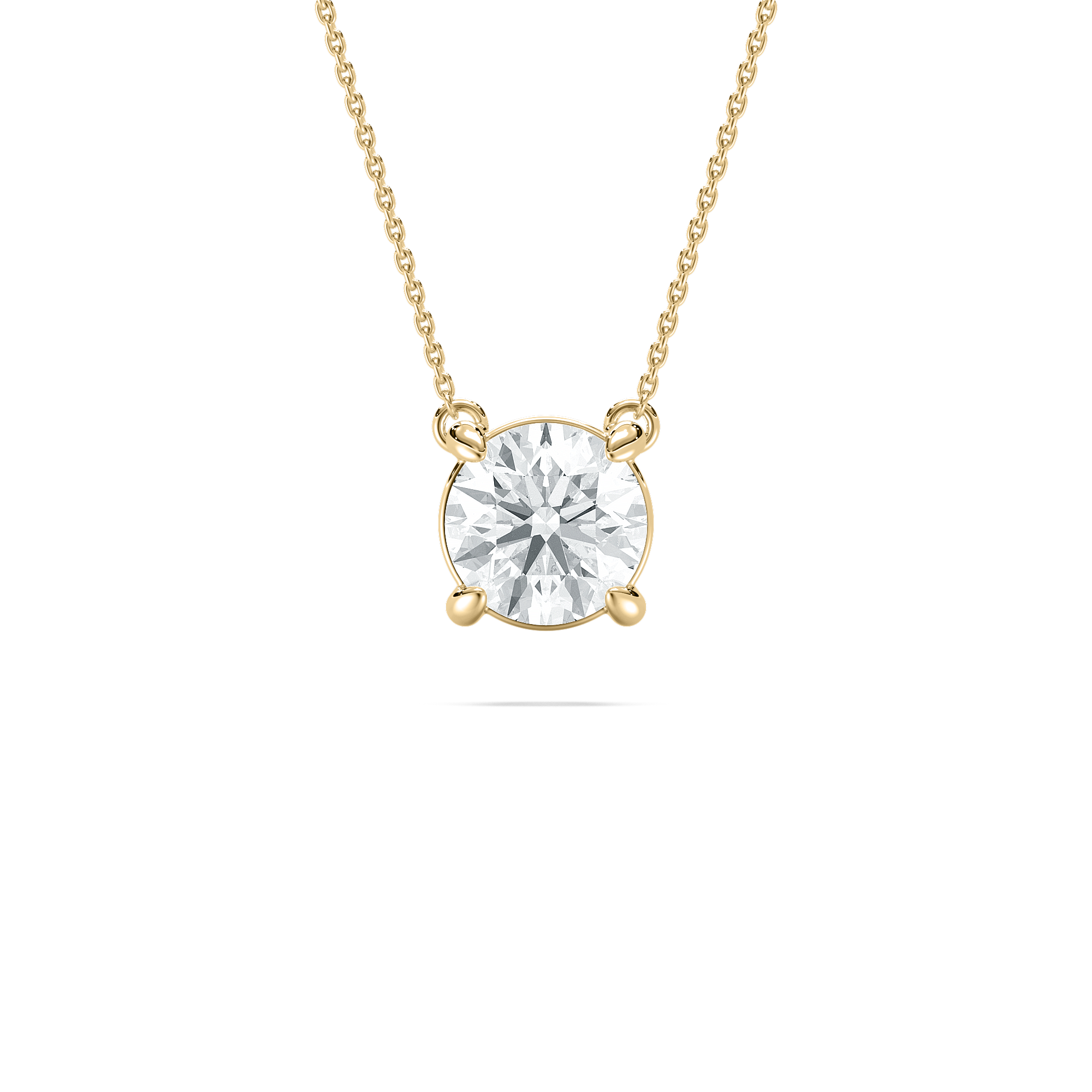 1.50 Carat Round Solitaire Link Pendant 