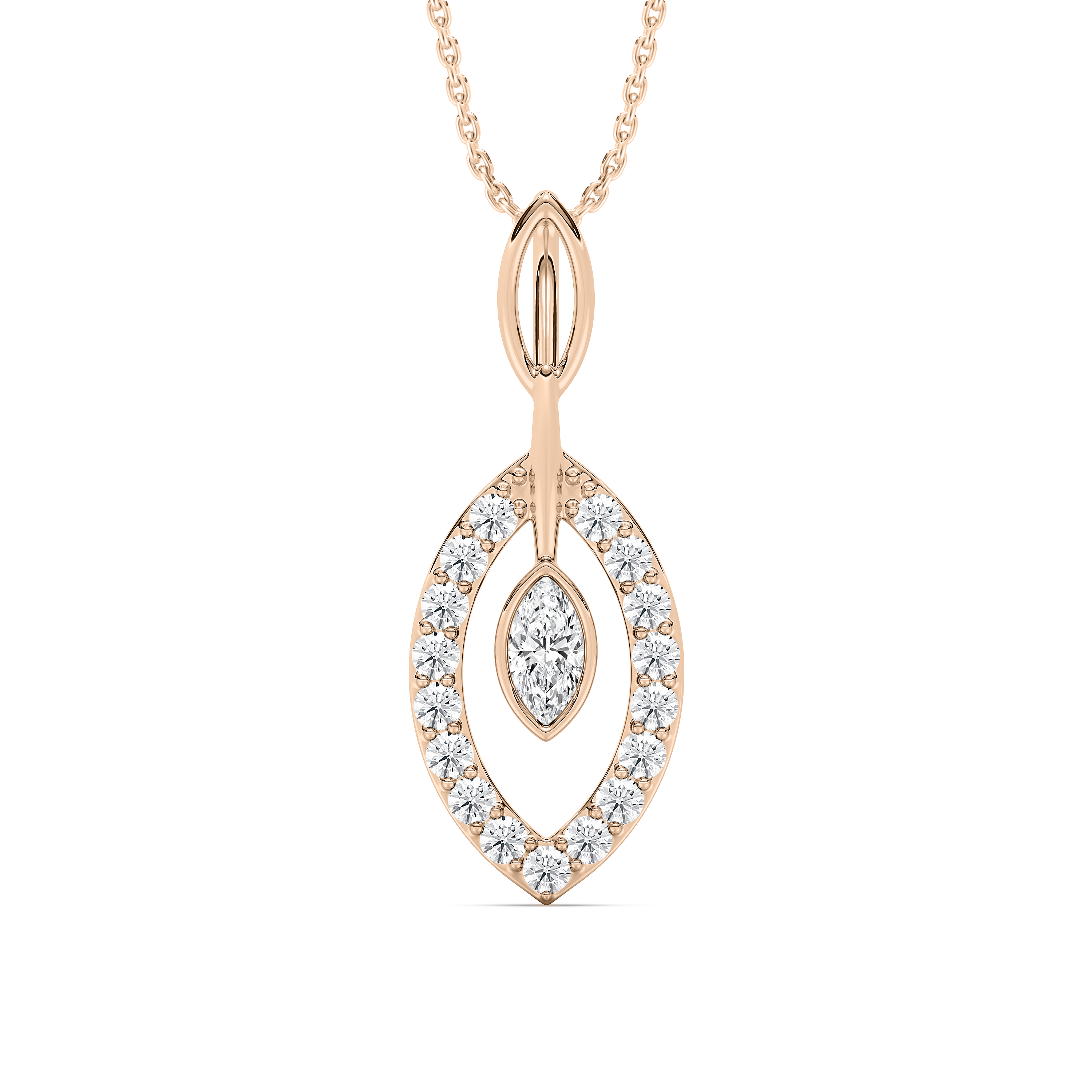 Round Diamond Caren Kids Fashion Pendant