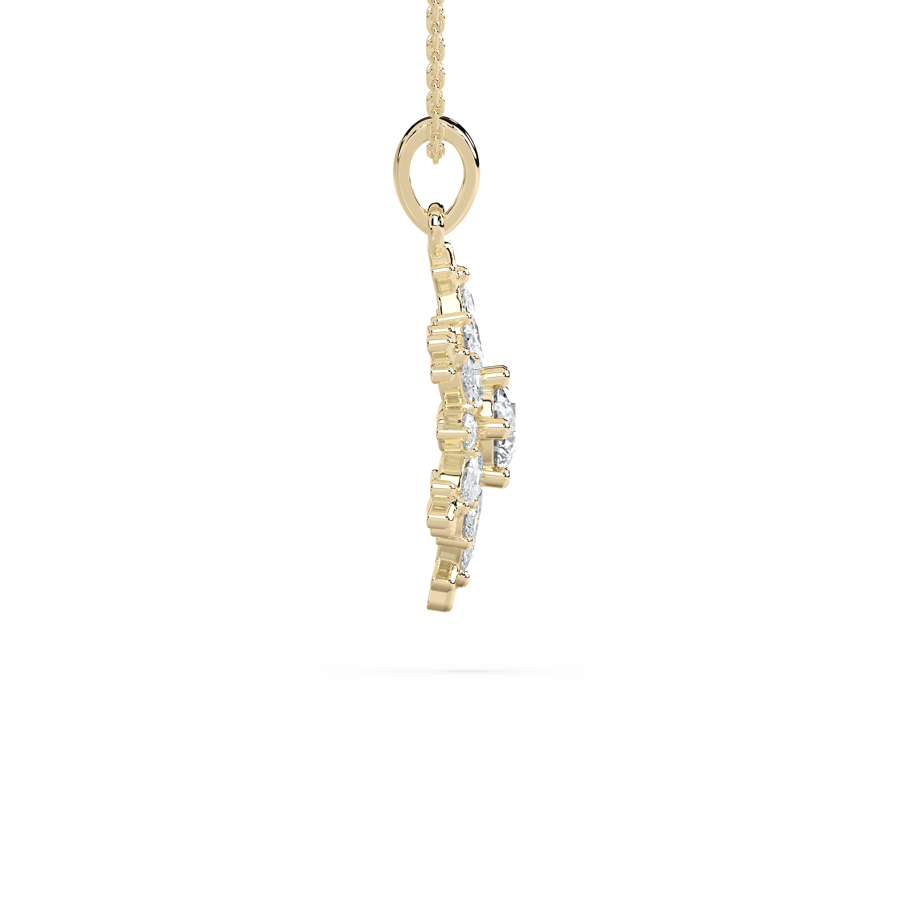 Round Diamond Snowflake Fashion Pendant