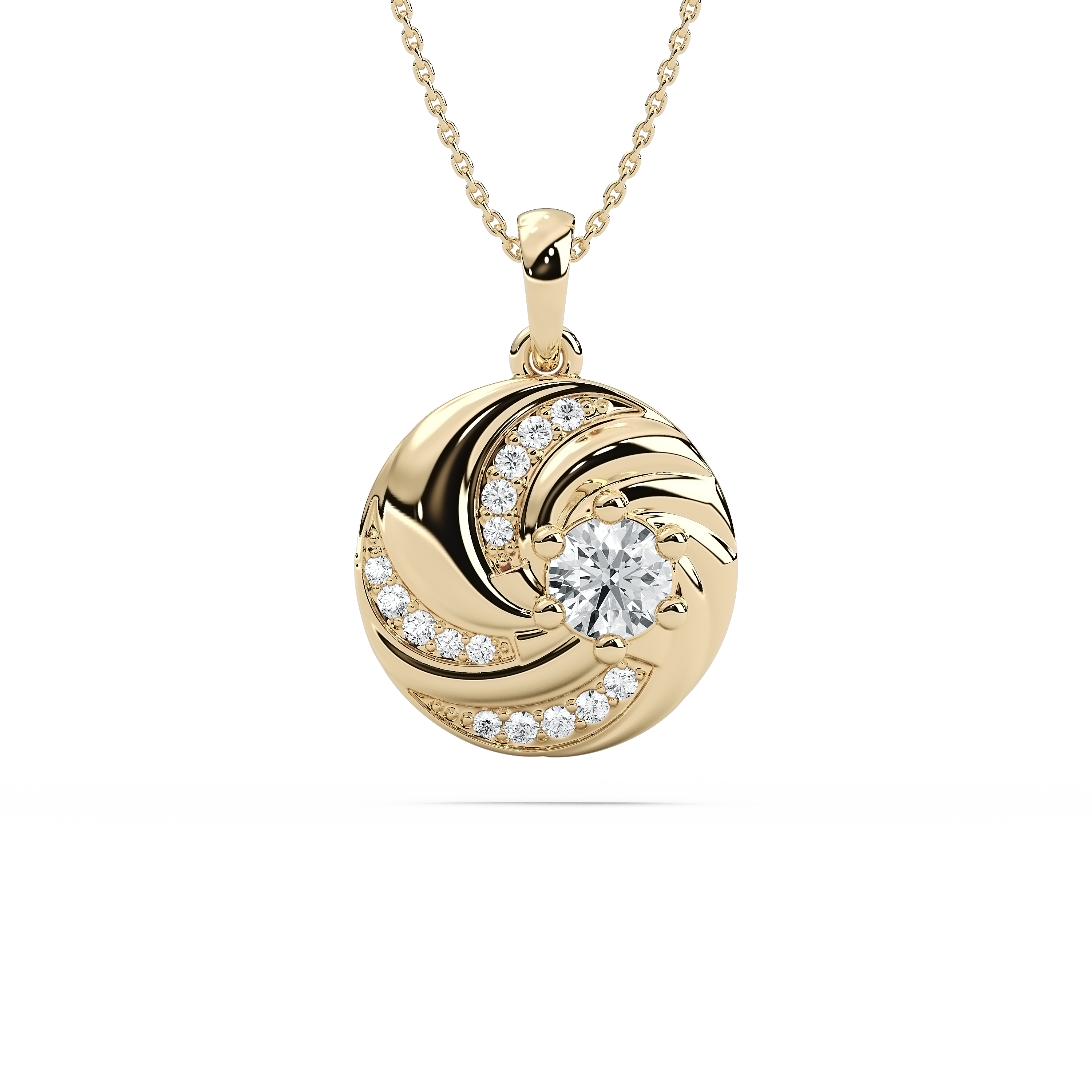 Round Diamond Divine Fashion Pendant