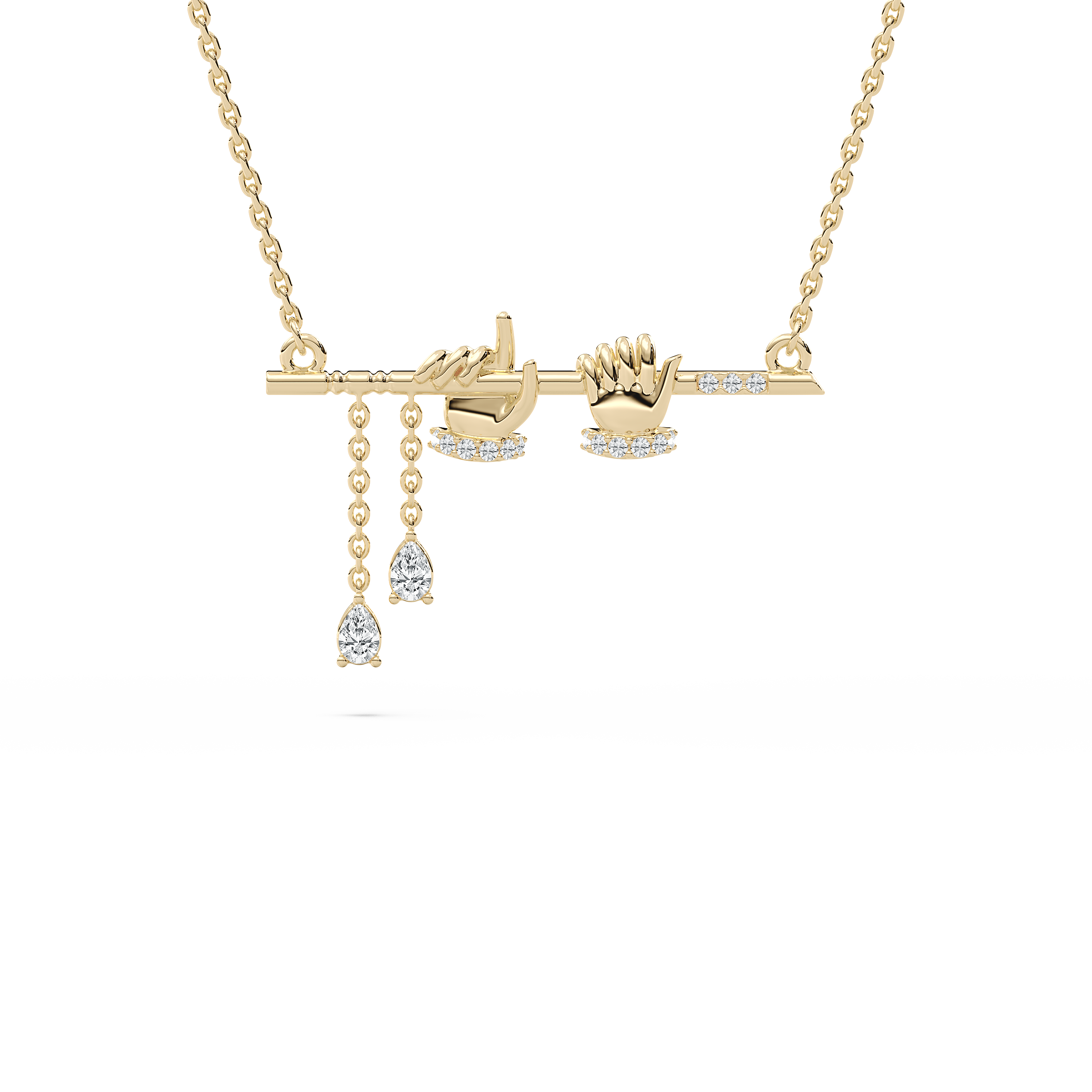 Round Diamond Shree Krishna Flute Fashion Pendant