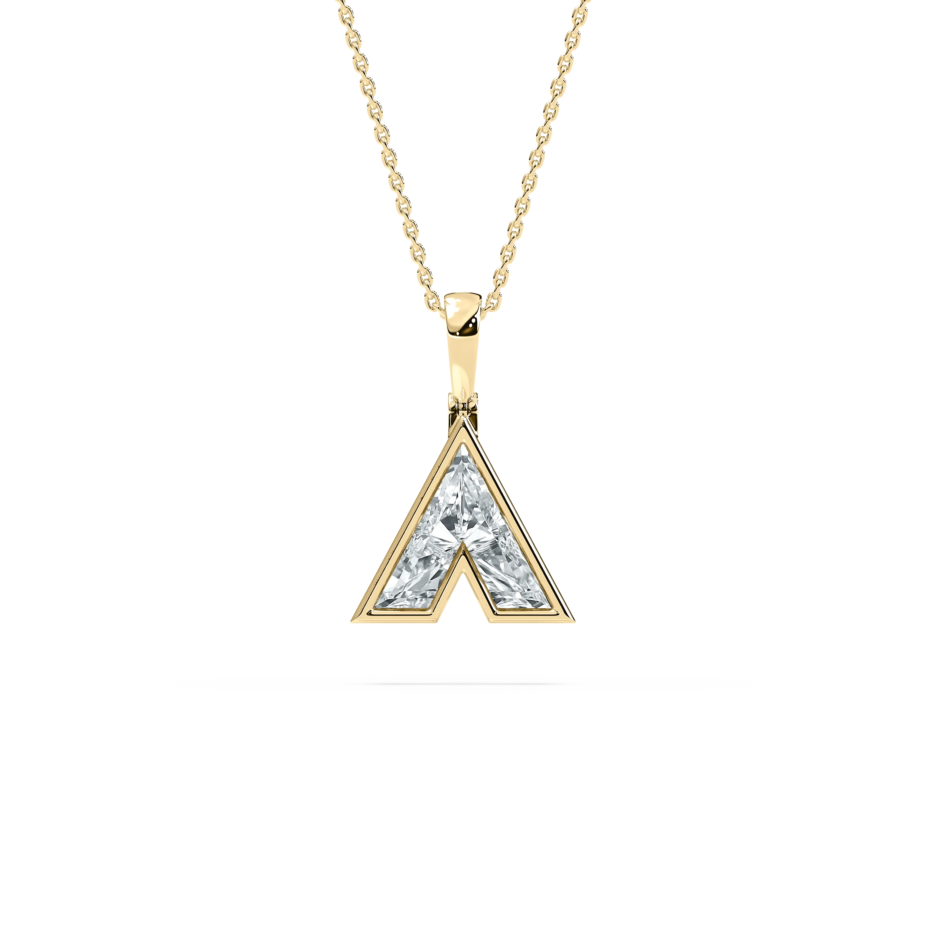 1.50 Carat A Letter Diamond Harriet Alphabet Solitaire Pendant 